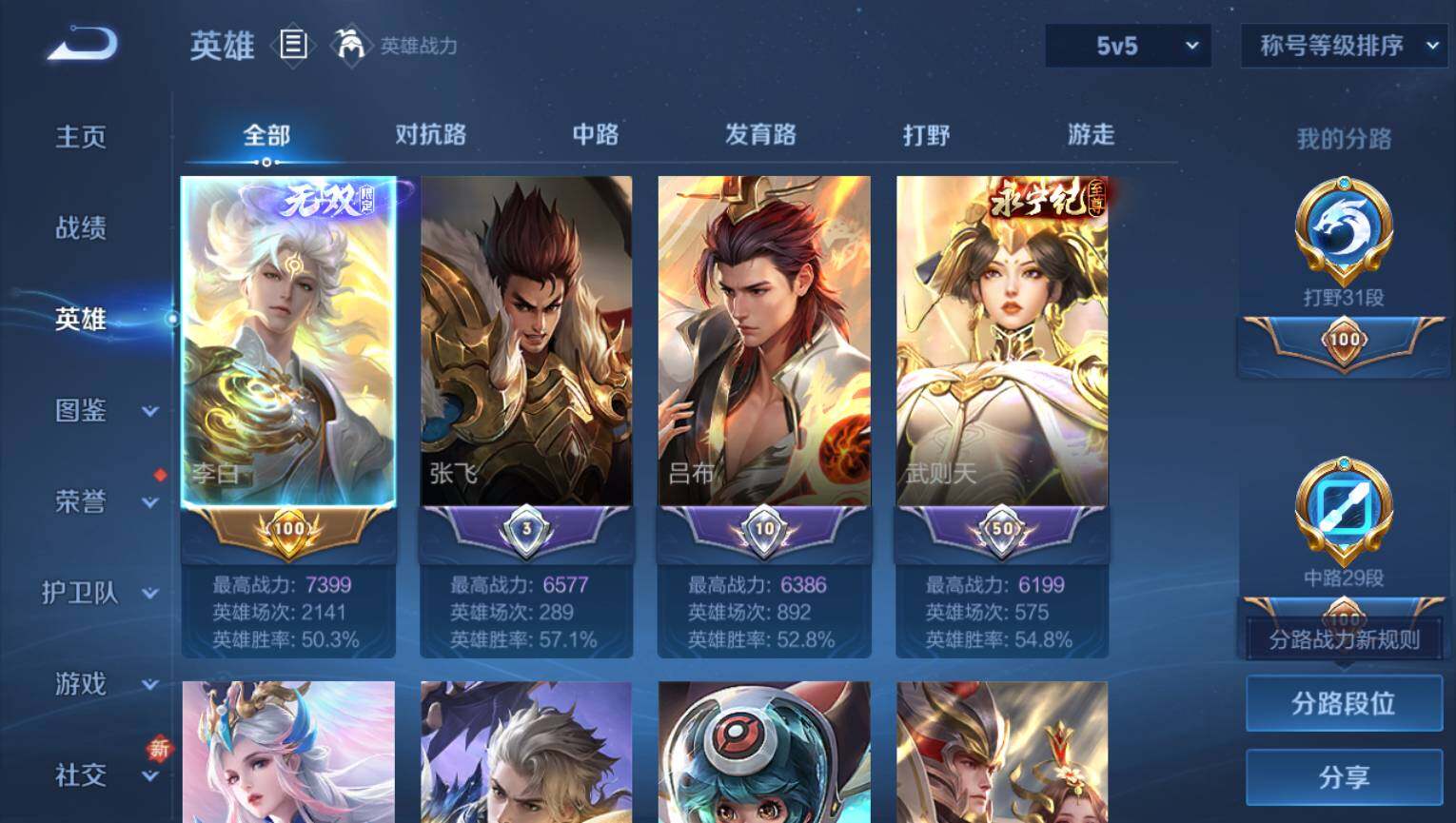 WZ03410015王者荣耀账号详情图4