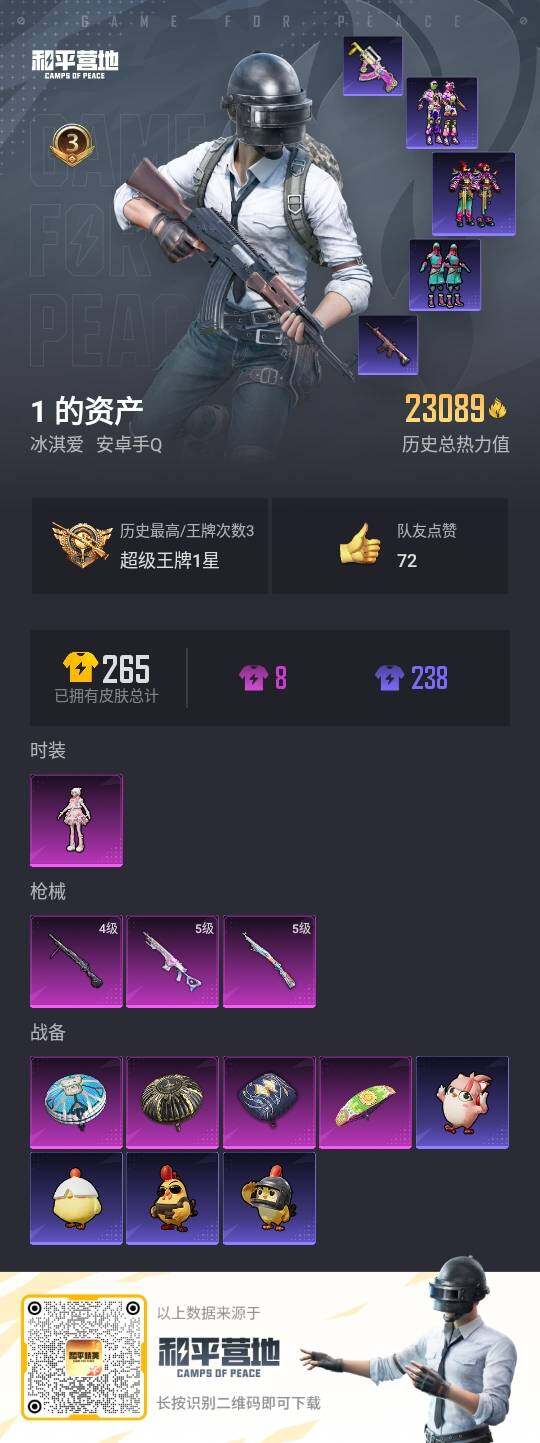 HPLX3434676和平精英账号详情图3