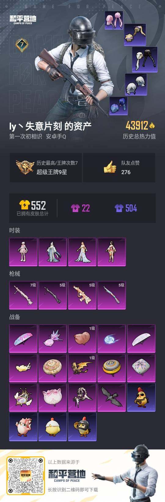 HPLX3436034和平精英账号详情图3