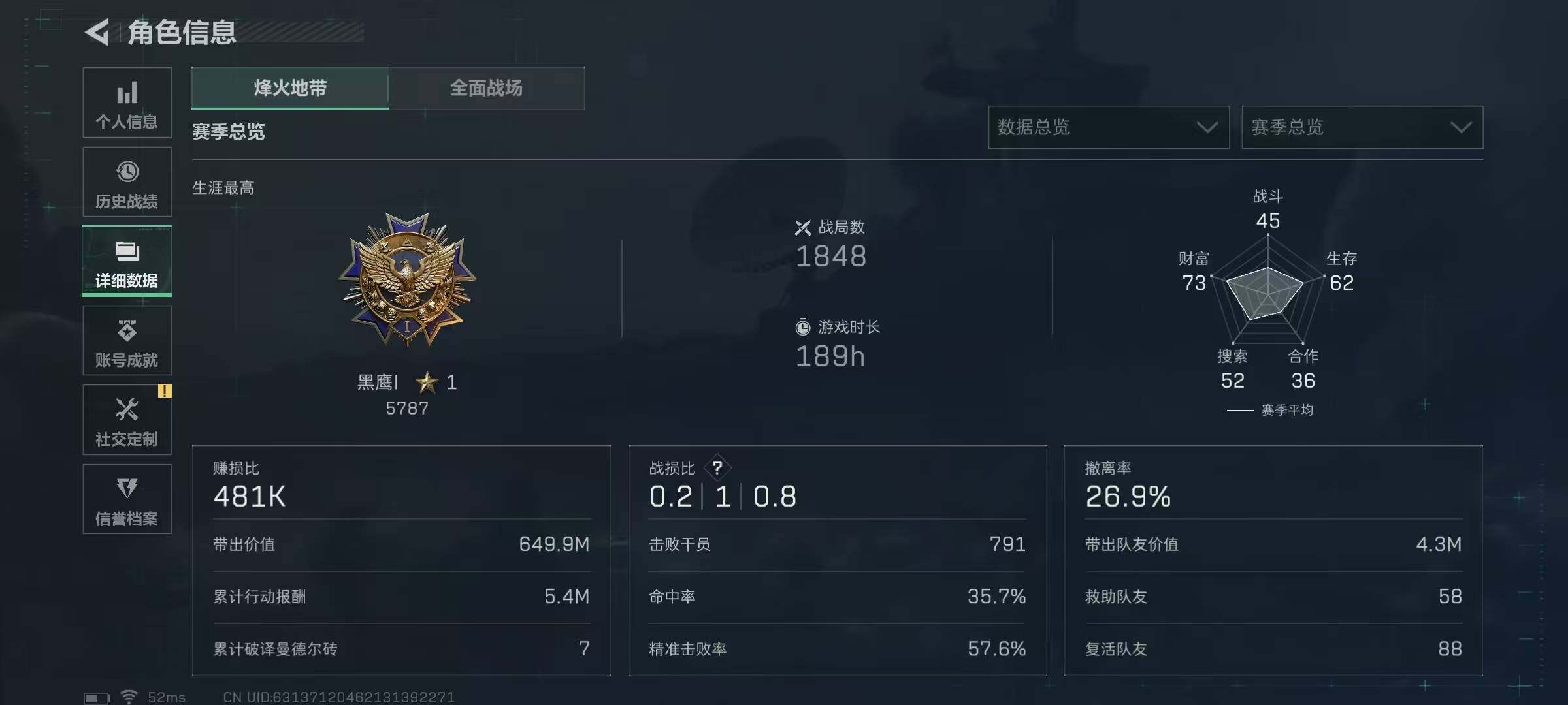 SJZCMW390292三角洲行动账号详情图3