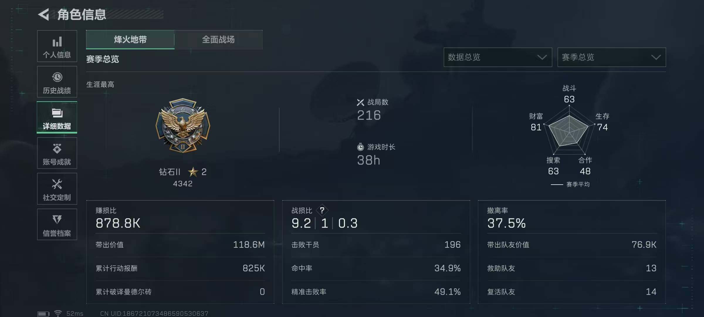 SJZCMW395000三角洲行动账号详情图4