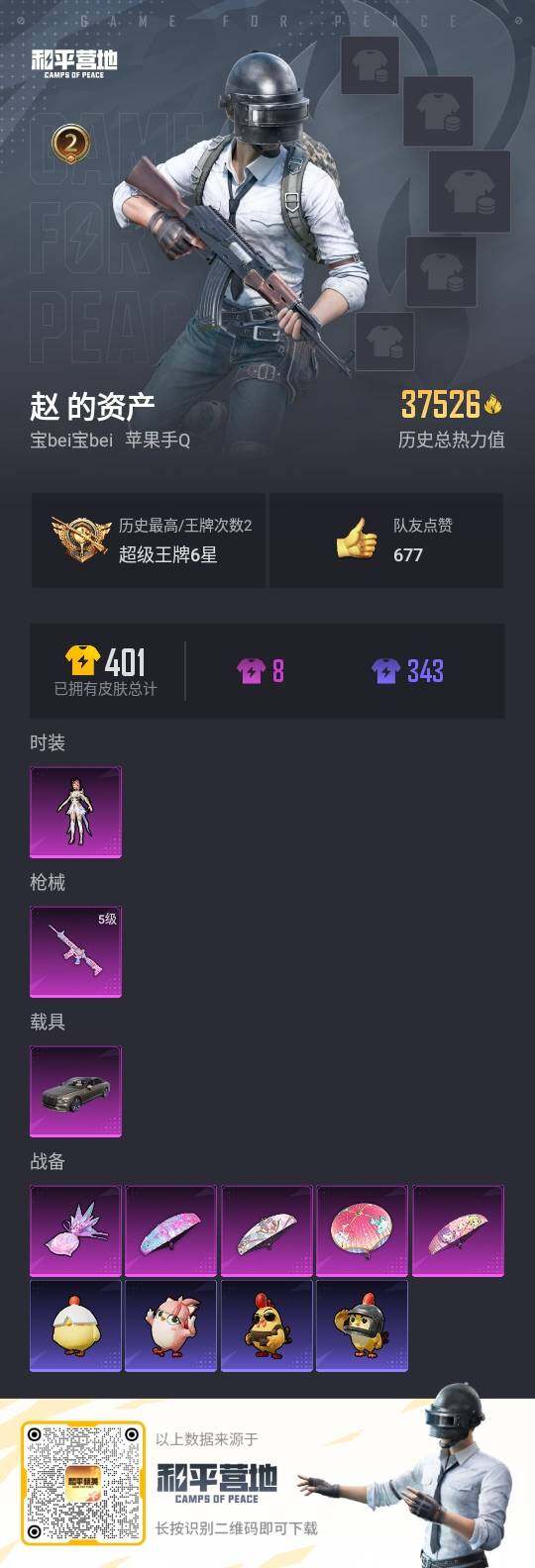 HPLE3435982和平精英账号详情图3