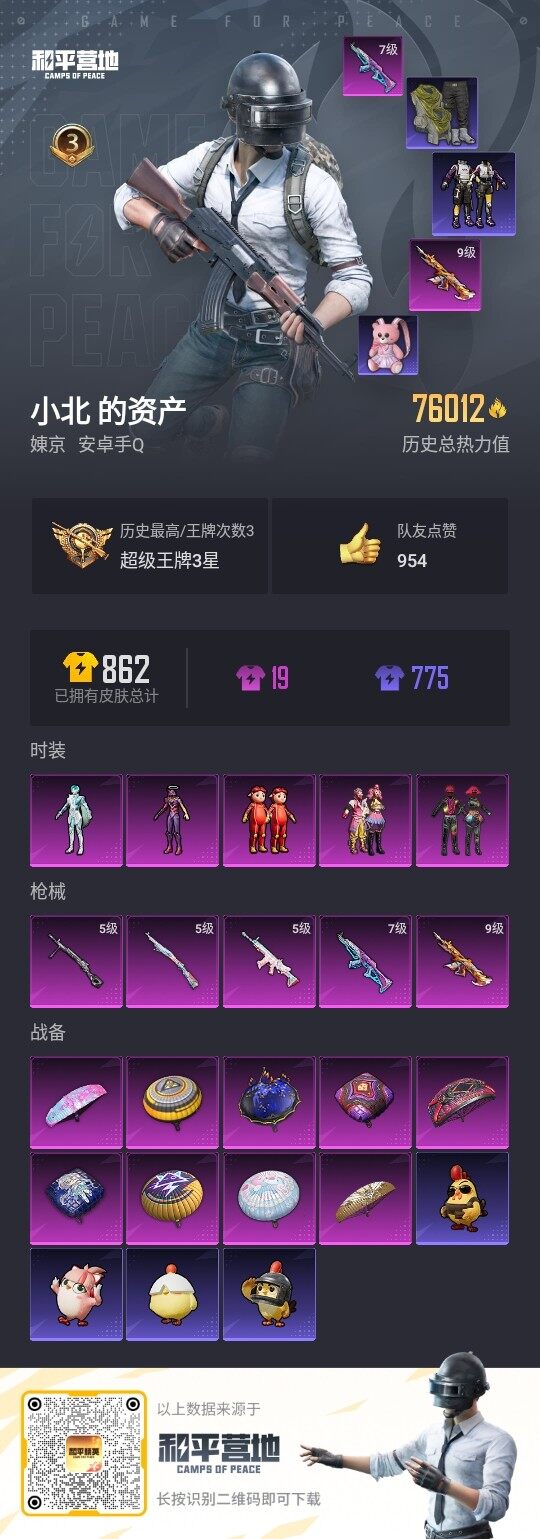 HPLX3435961和平精英账号详情图3