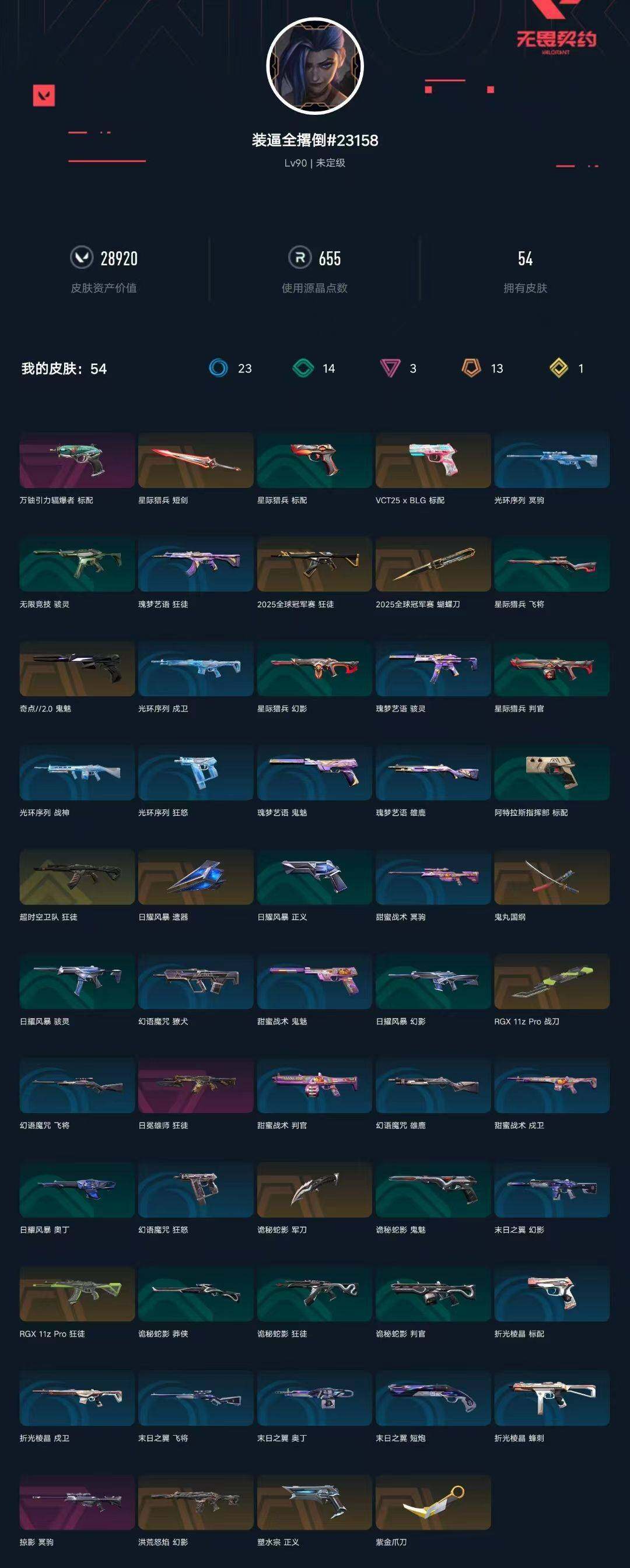 WWQXL40604无畏契约账号详情图4