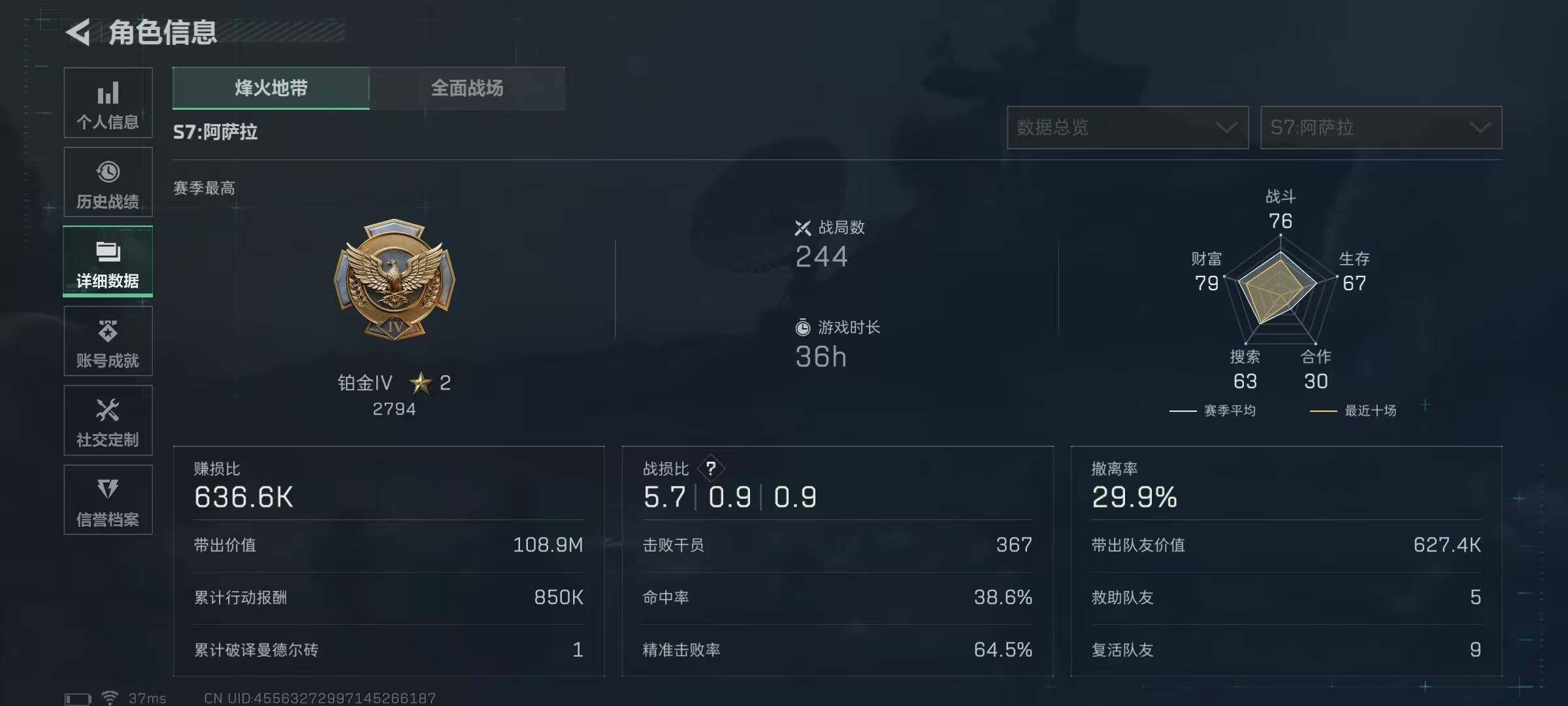 SJZEY389221三角洲行动账号详情图4