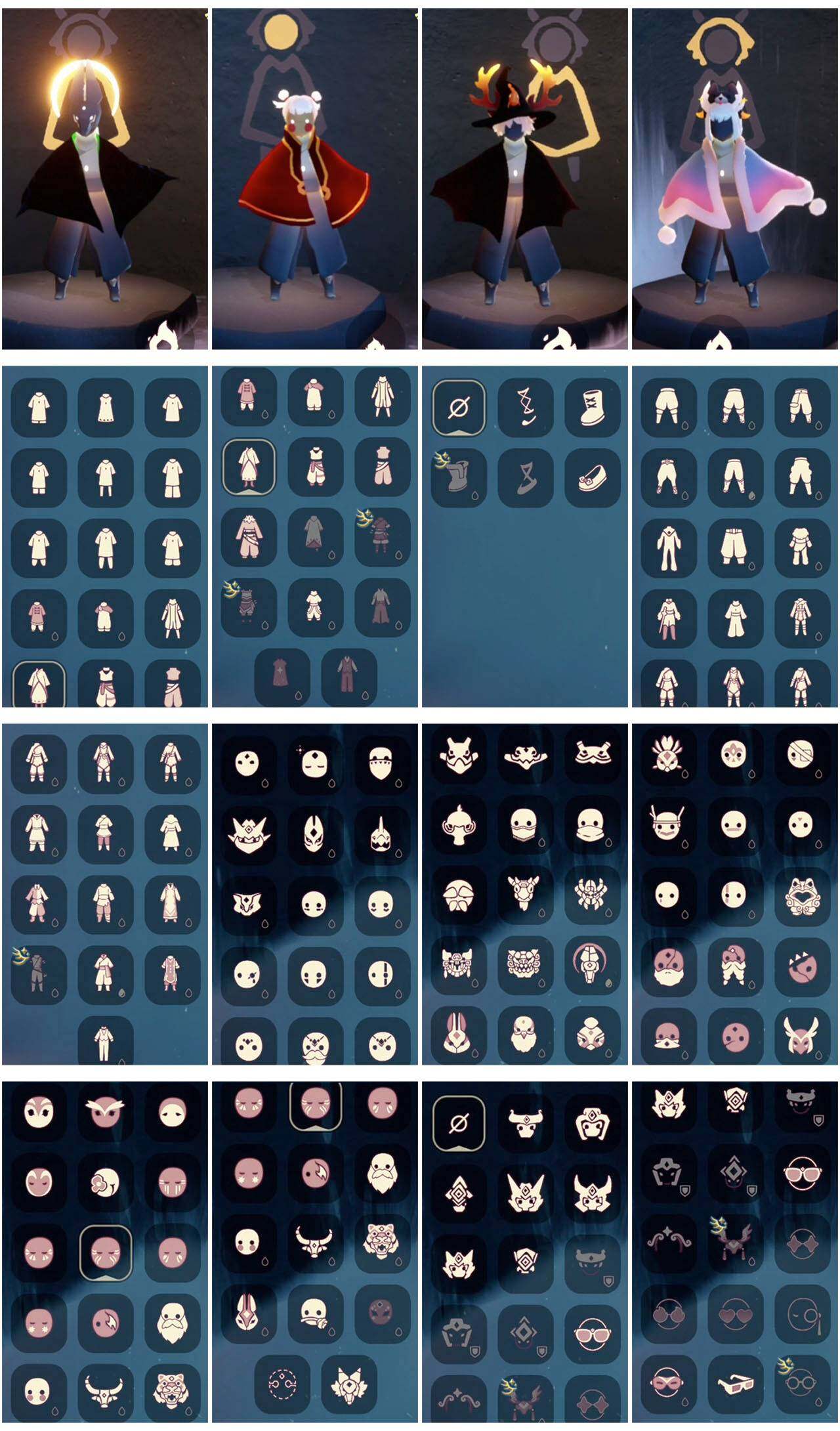 光遇账号vivo渠道服10季10翼狗头白枭围巾（小王子）绊爱巫师帽新春福娃蝙蝠套装TGC黑底暖冬瑞雪海龟斗篷详情看图，价格可刀
资源：蜡烛 3   爱心84    红烛   翼10
已毕业地图：全图毕业 
毕业季节：预言