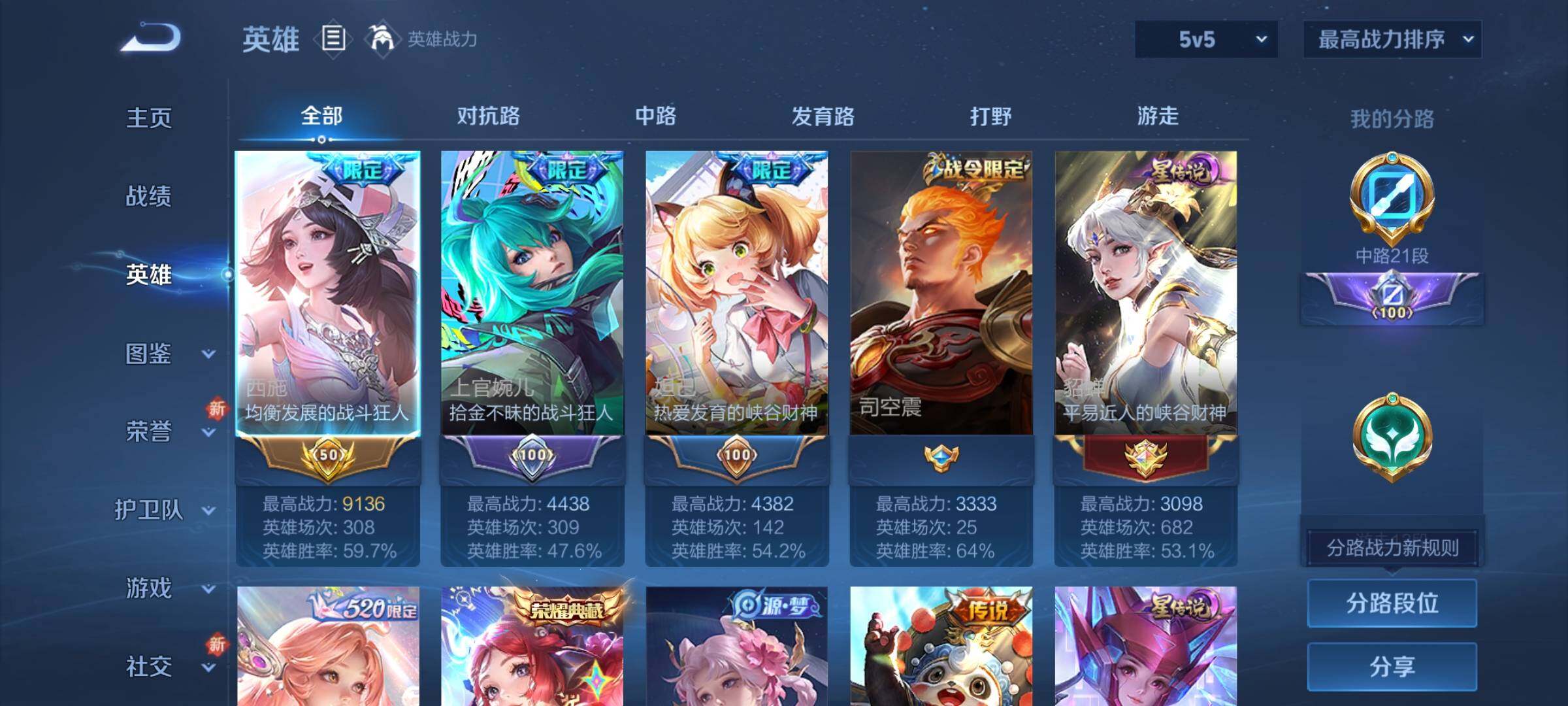 WZCMY3440560王者荣耀账号详情图3