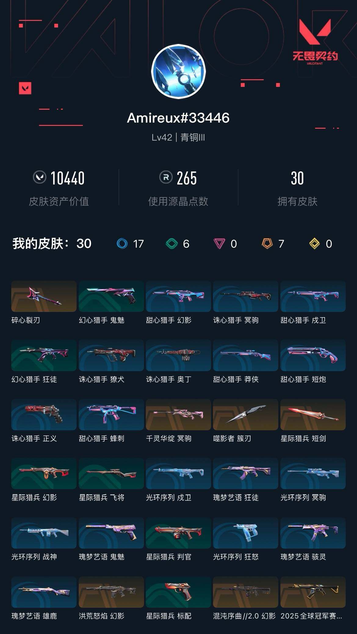 WWQXL329963无畏契约账号详情图3 WWQXL329963无畏契约账号详情图3