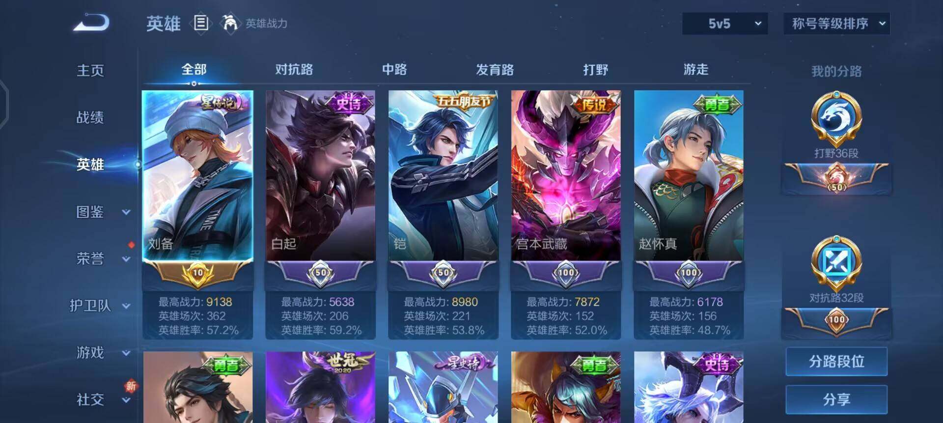 WZQM3442859王者荣耀账号详情图5