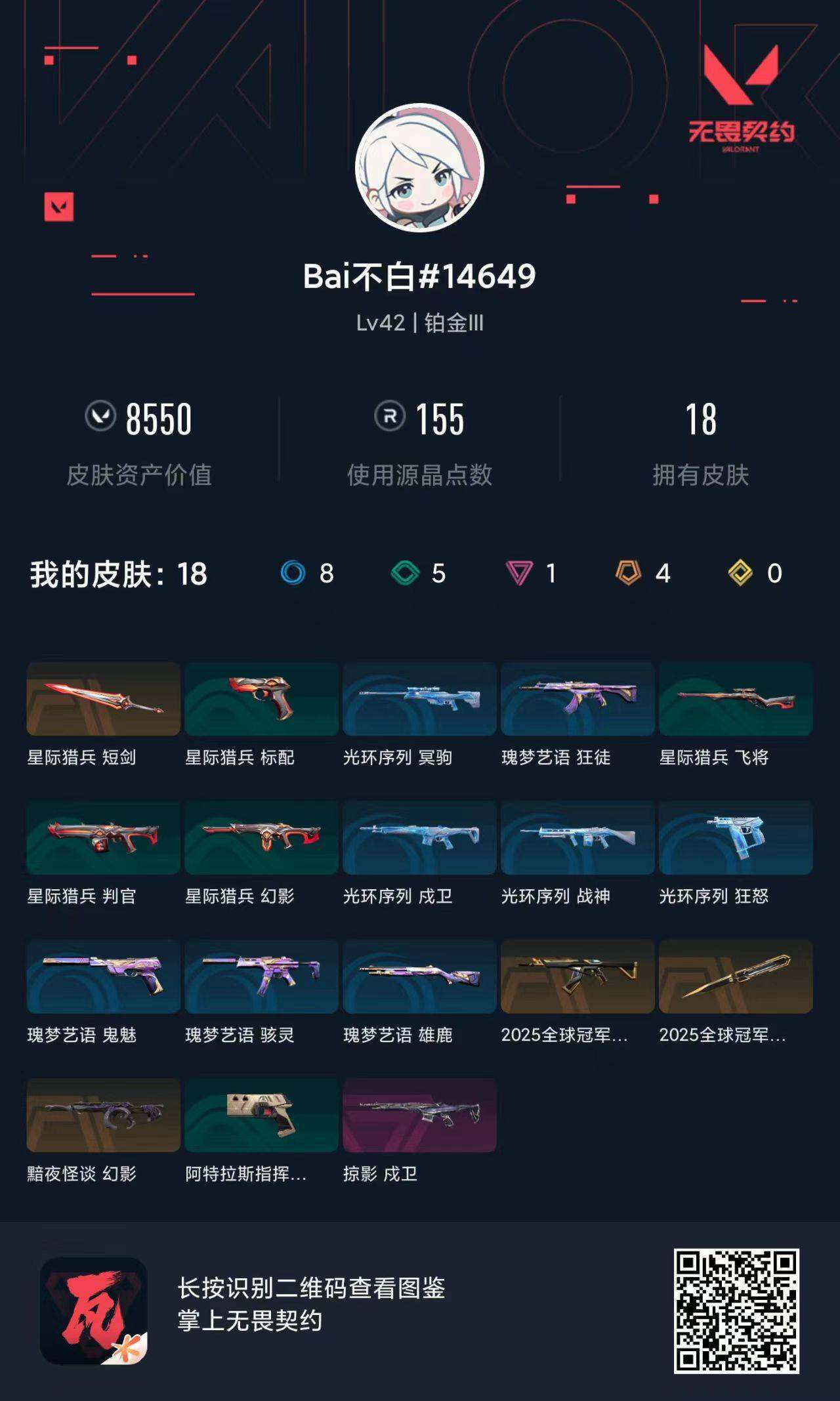 WWQFHW329993无畏契约账号详情图3