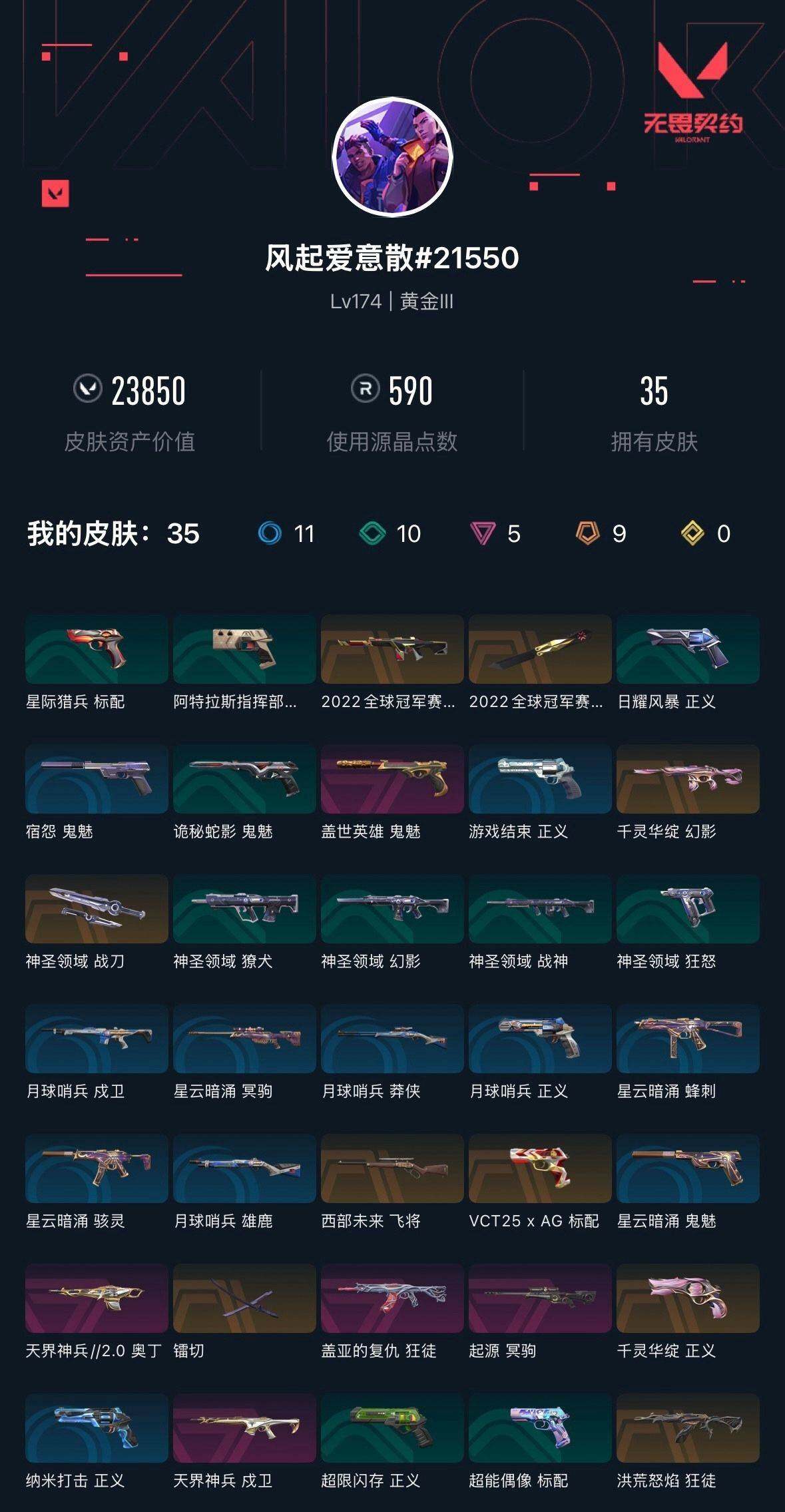 WWQXL330013无畏契约账号详情图4