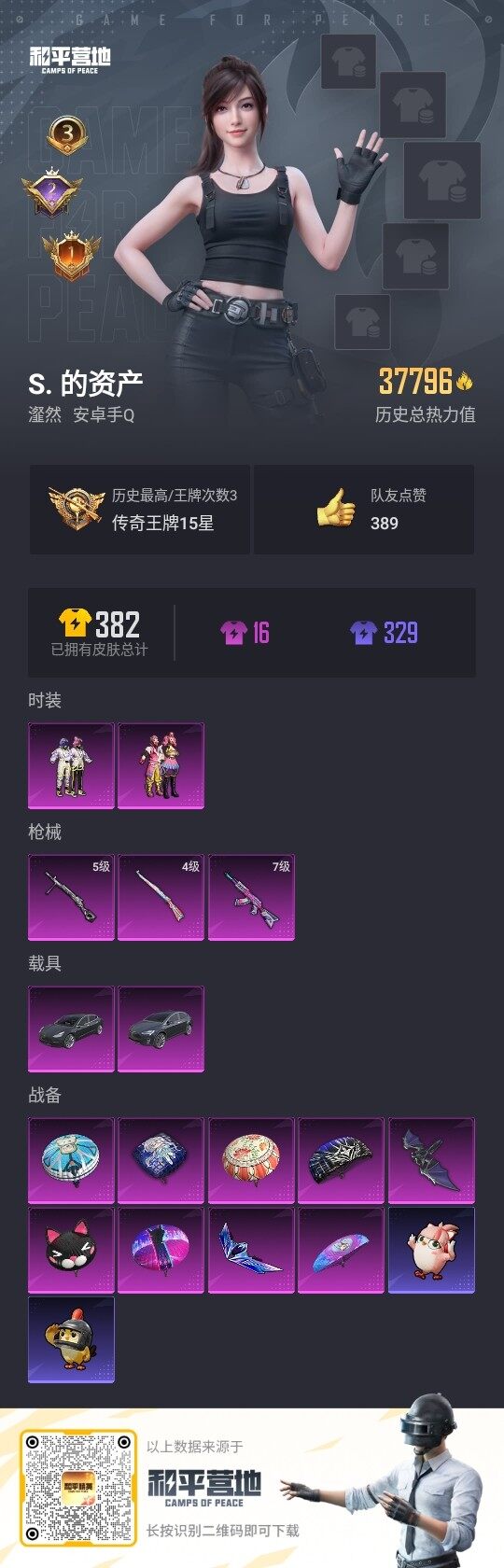 HPLE3440810和平精英账号详情图3