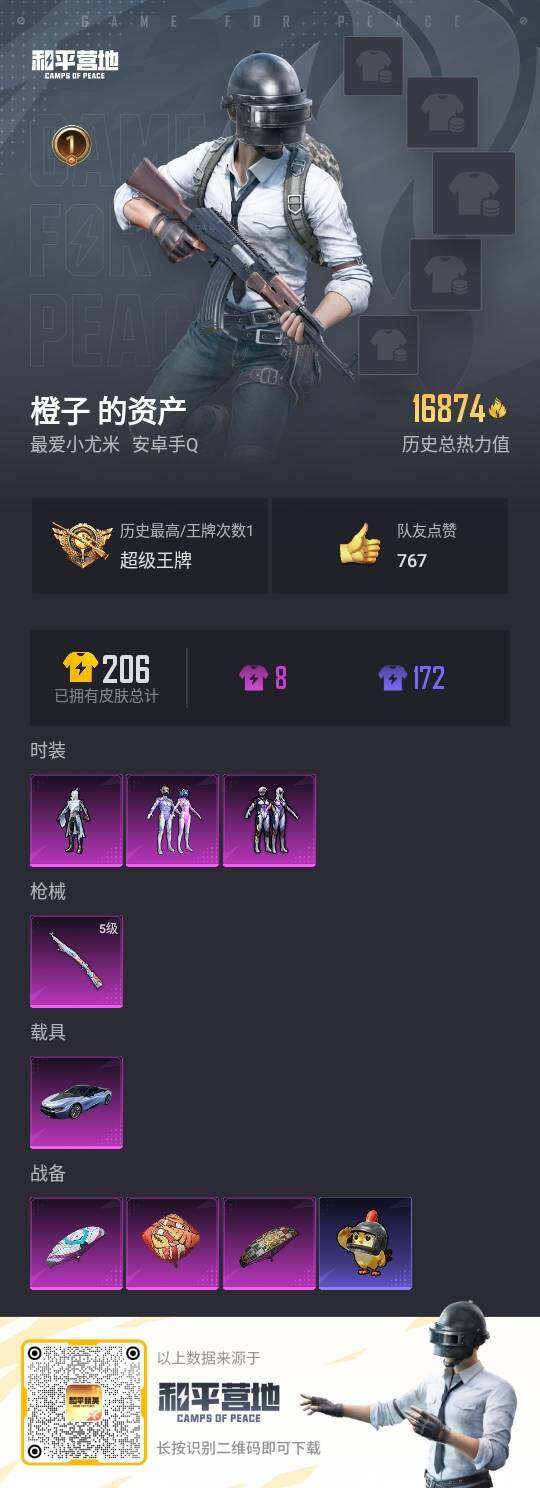 HPLE3440827和平精英账号详情图3