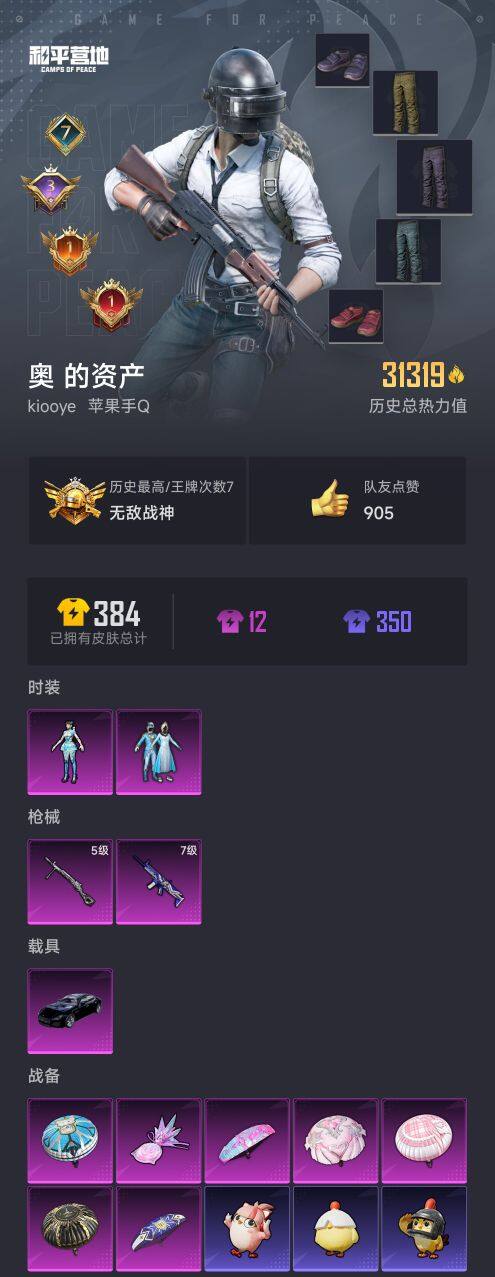 HPQM3435190和平精英账号详情图3