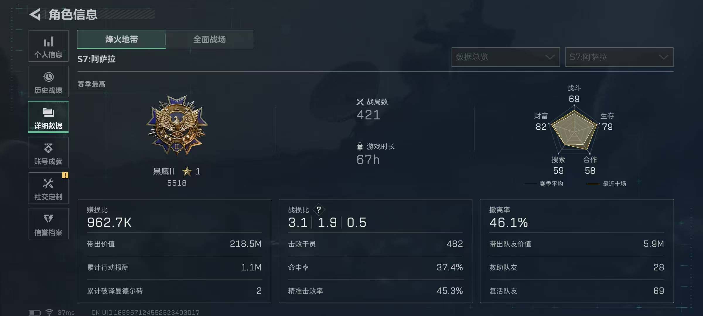 SJZCMW399200三角洲行动账号详情图4