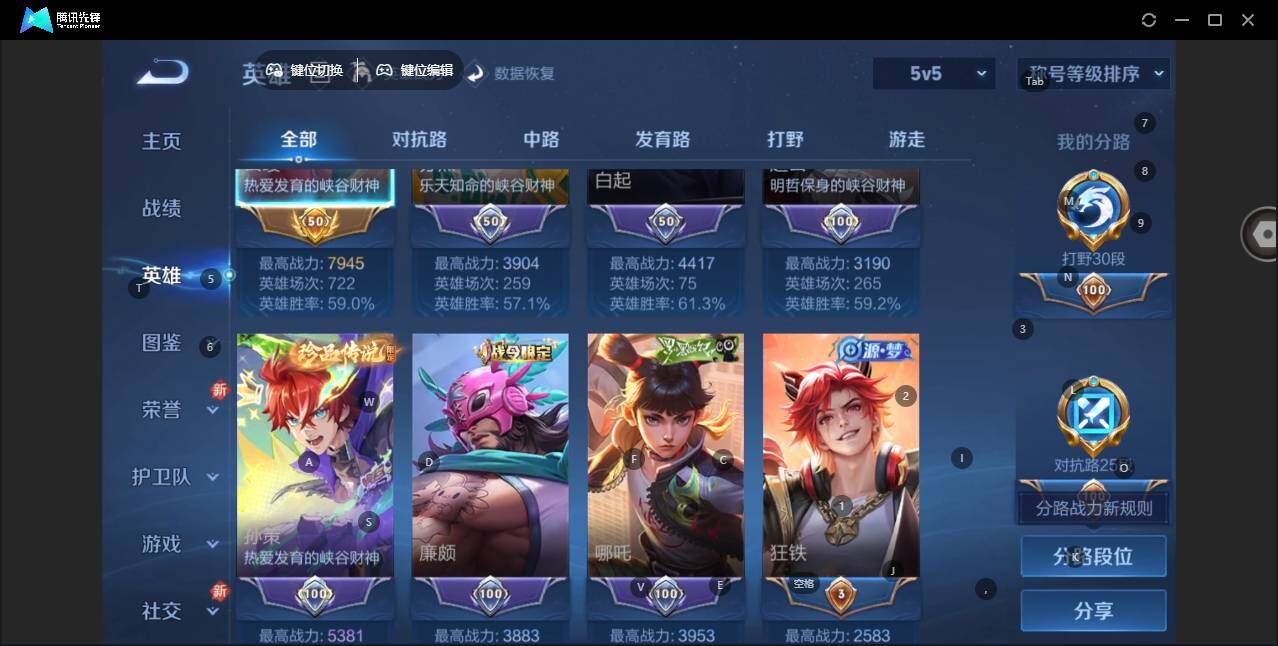 WZLE3441337王者荣耀账号详情图3