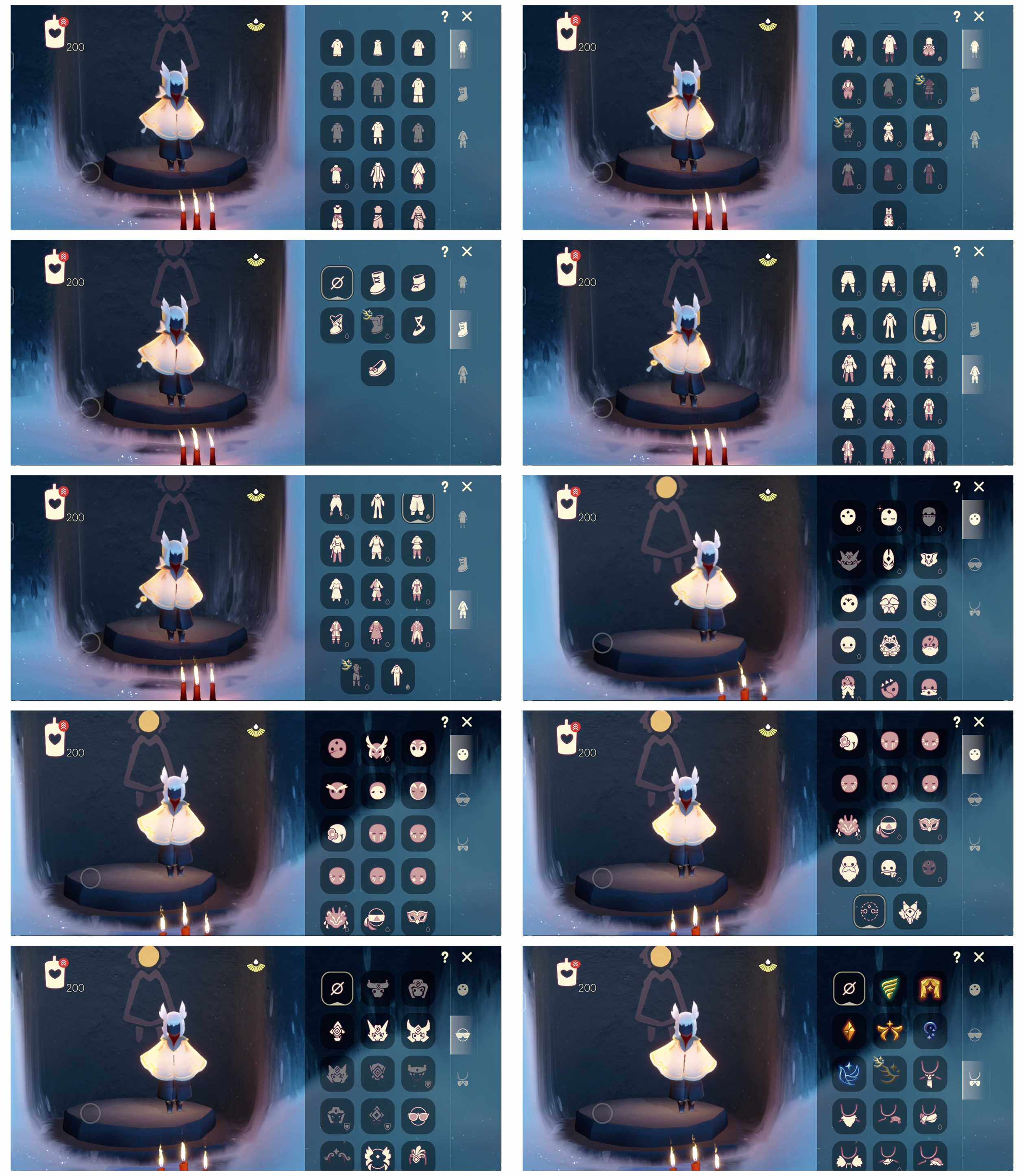 光遇账号vivo渠道服6季10翼圣诞鹿角冥龙斗篷透明蝶翼潜海面具盲僧眼罩猫猫头樱花头详情看图
资源：蜡烛  201  爱心4    红烛 13  翼10
已毕业地图：雨林  霞谷 
毕业季节： 潜海季  表演季  破晓季