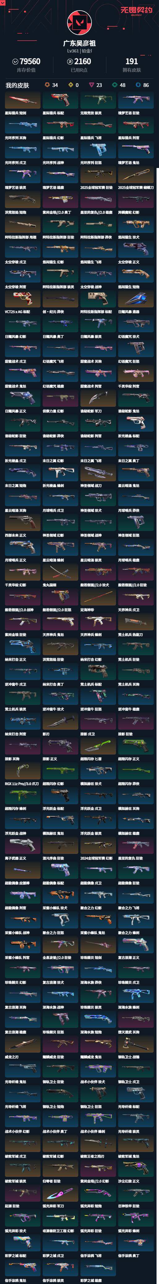 WWQLXY42791无畏契约账号详情图2