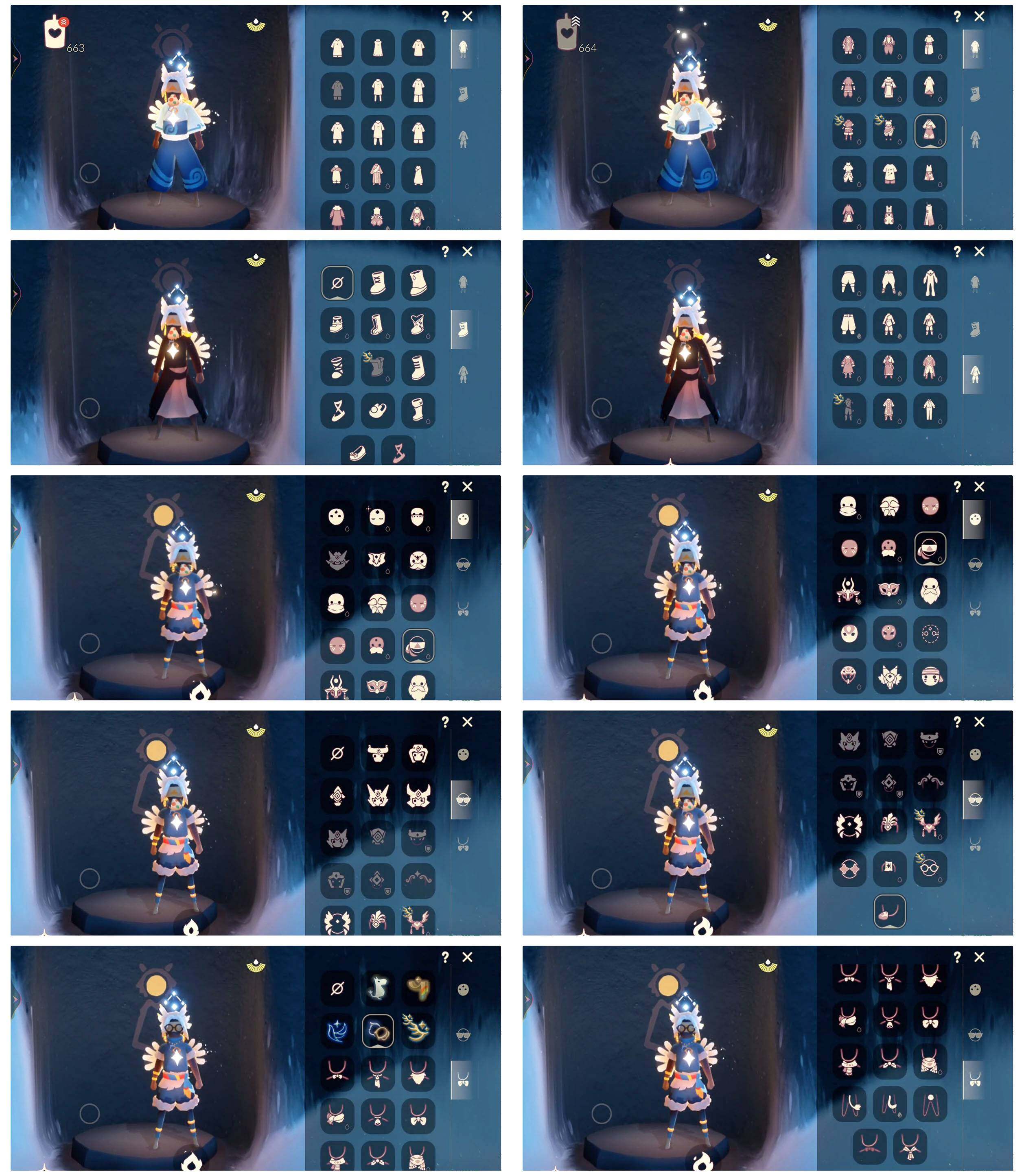 光遇账号vivo渠道服5季12翼巫师帽暖冬瑞雪青衫落拓绊爱蝙蝠套装音韵吉他记忆水晶皮皮猫套装献瑞折扇详情看图，价格可刀
资源：蜡烛 664   爱心 55   红烛 7  翼12
已毕业地图：霞谷  晨岛 云野 雨林 
