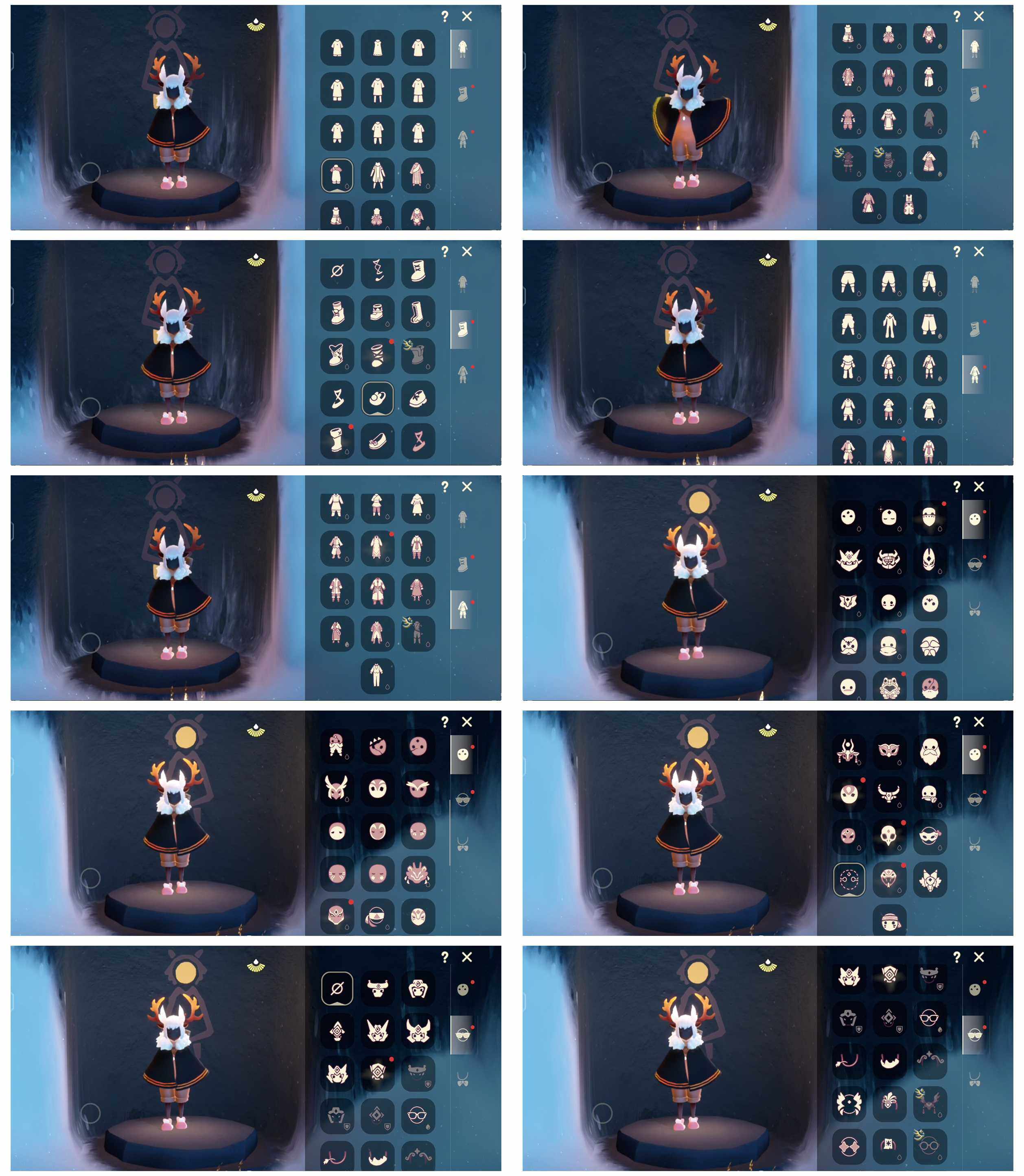 光遇账号安卓官服7季10翼1月19号可换绑圣诞鹿角海洋武士裤青衫落拓小王子斗篷女仆围裙海洋武士裤黄眉面具
资源：蜡烛758    爱75心    红烛29   翼10
已毕业地图：全图毕业
毕业季节：表演季 夜行季