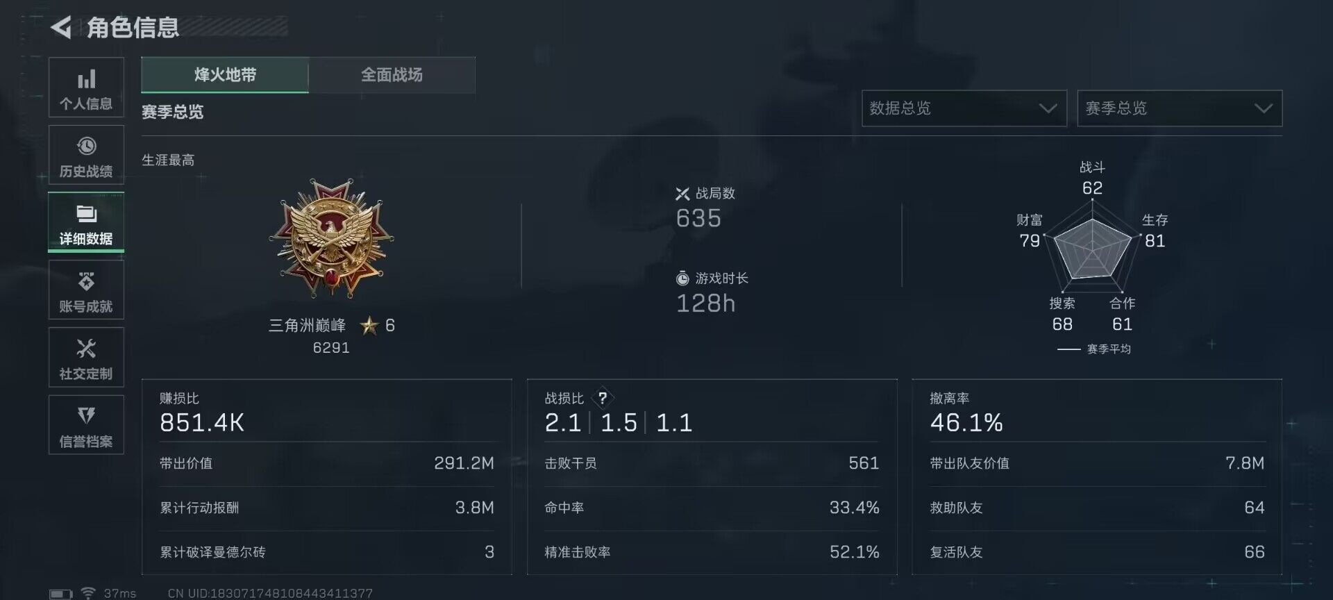 SJZEY391758三角洲行动账号详情图14