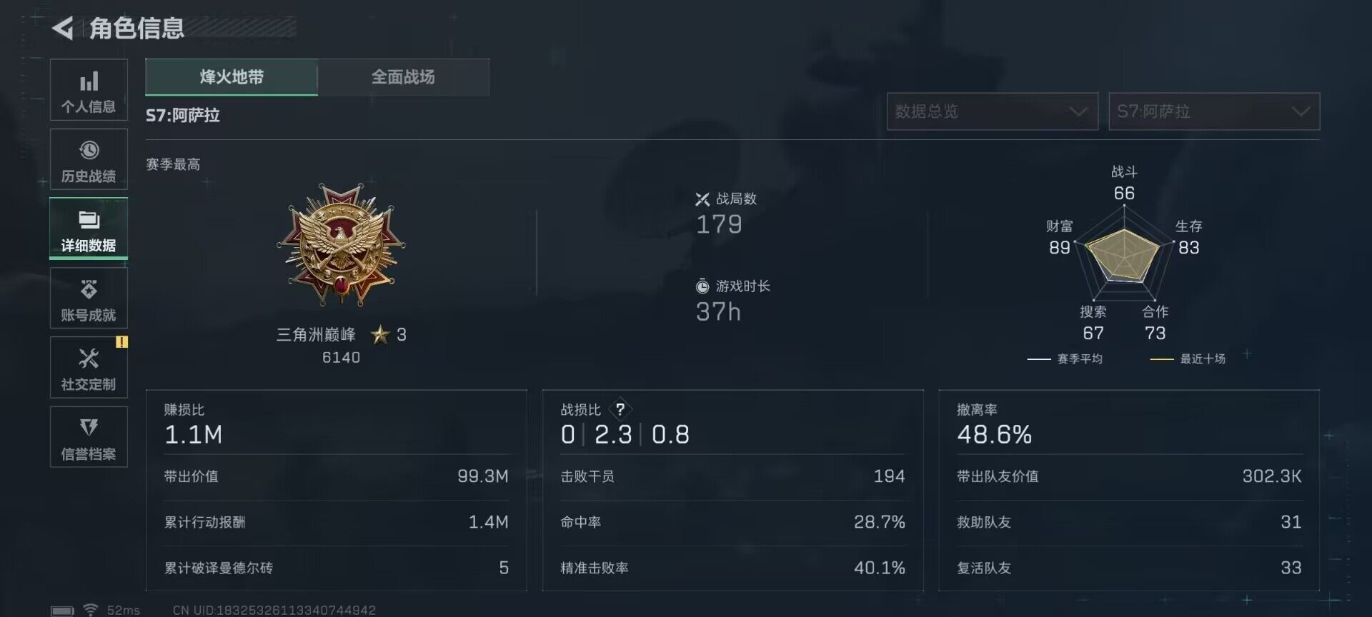 SJZEY391764三角洲行动账号详情图13