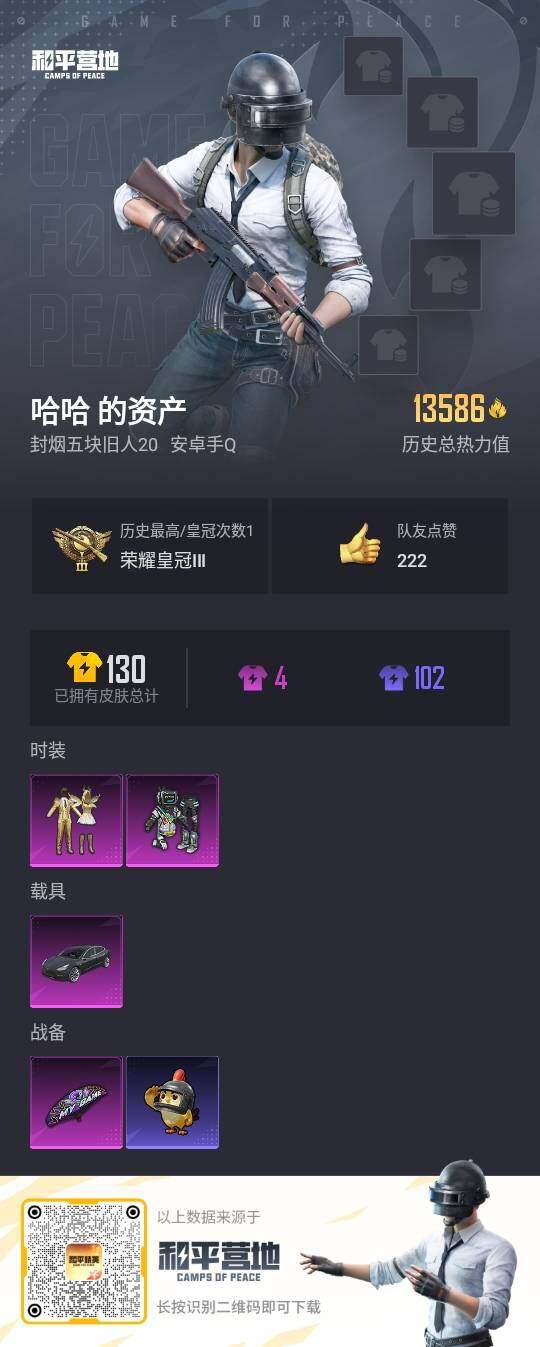 HPLX3440738和平精英账号详情图3