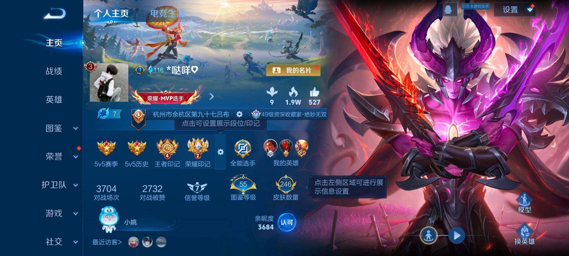 WZQM3449968王者荣耀账号详情图3