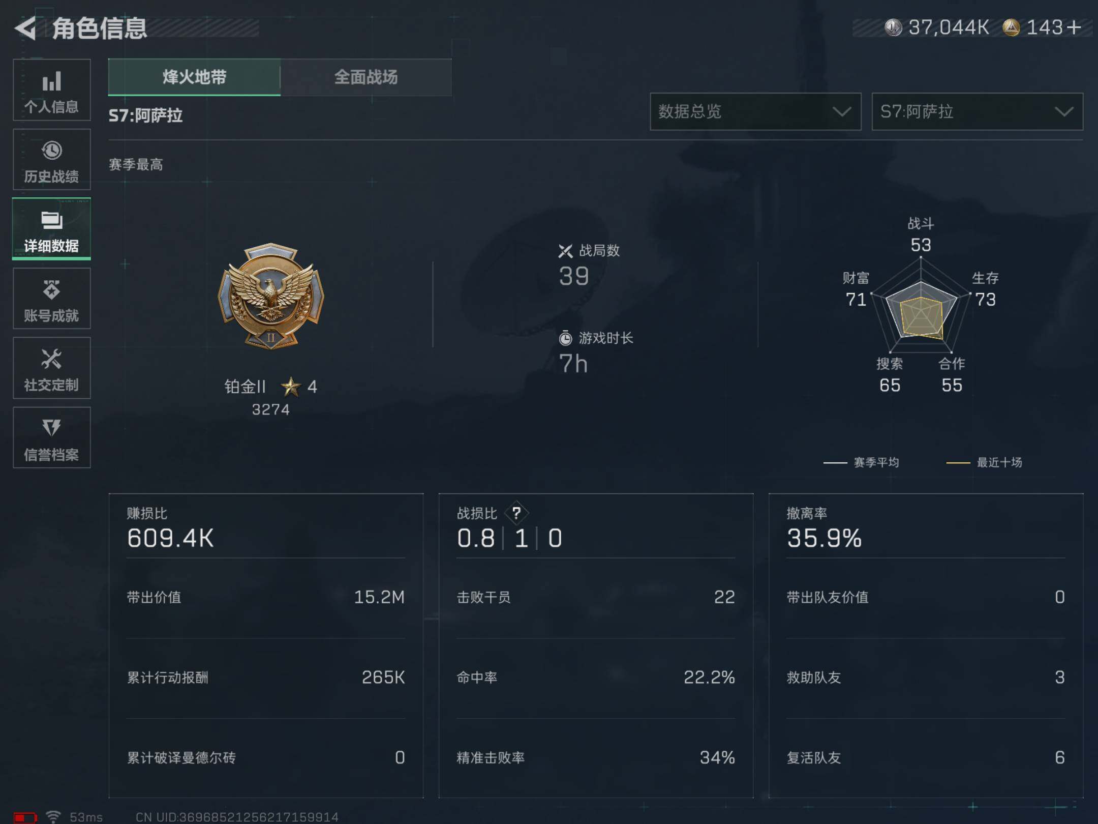 SJZCMW395587三角洲行动账号详情图7