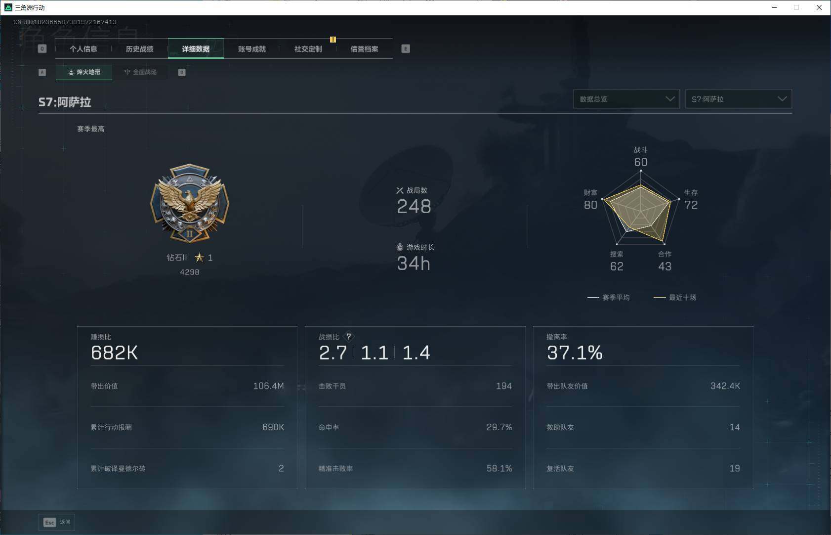 SJZQM395250三角洲行动账号详情图5