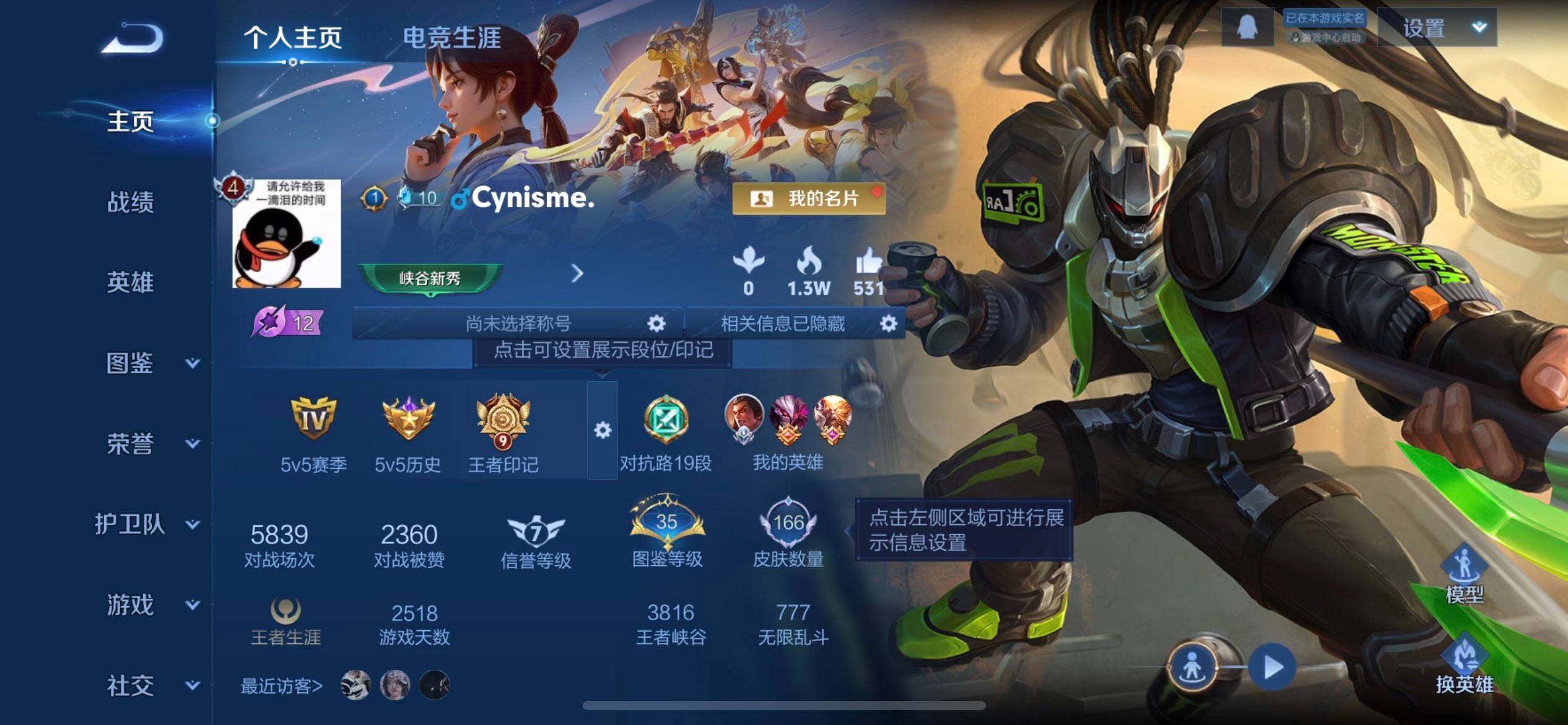 WZQM3466350王者荣耀账号详情图3