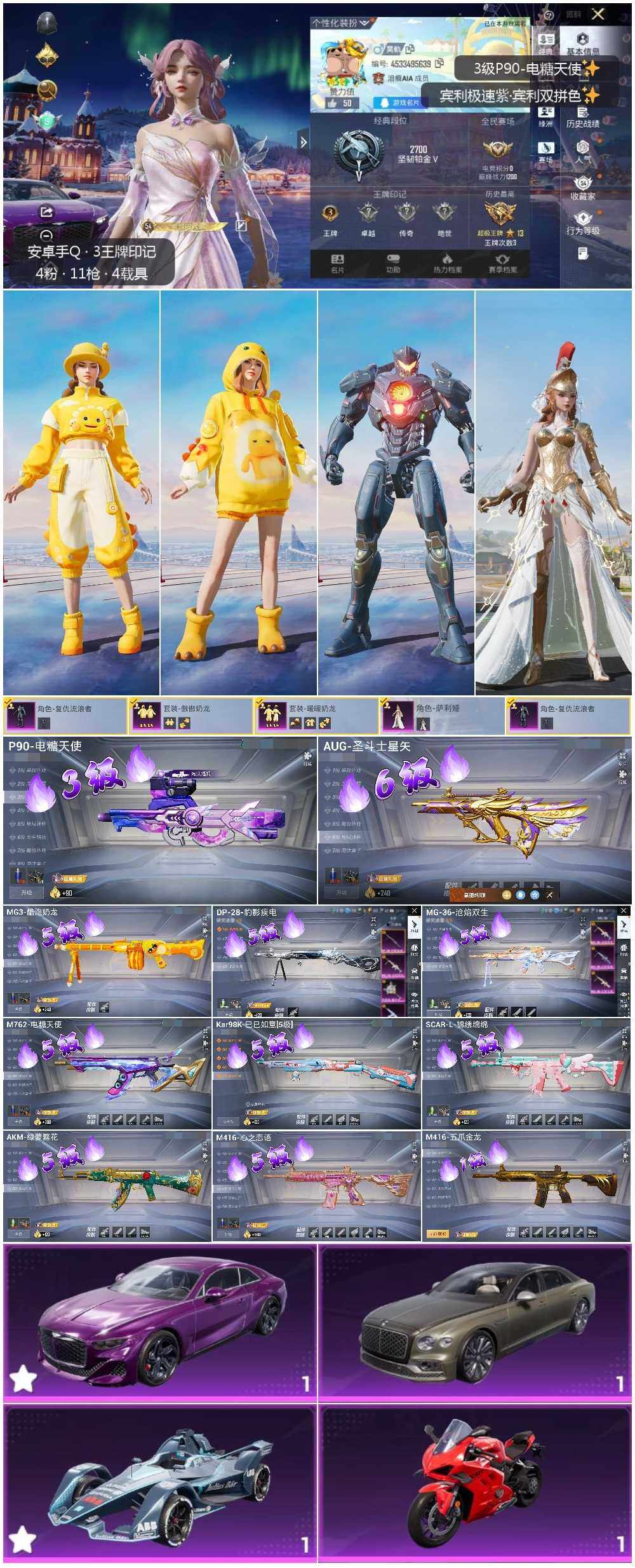 HPLE3442479和平精英账号详情图3