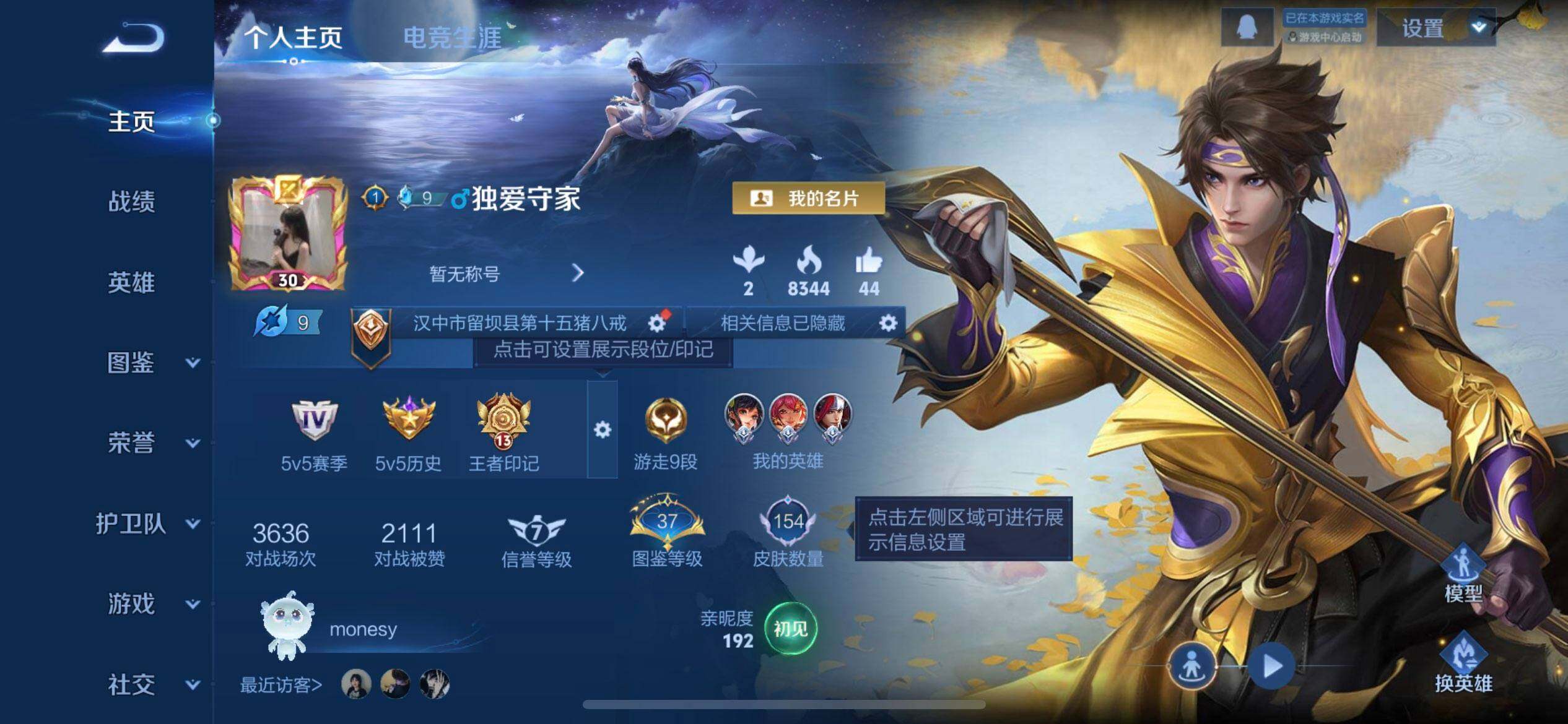 WZQM3466128王者荣耀账号详情图3