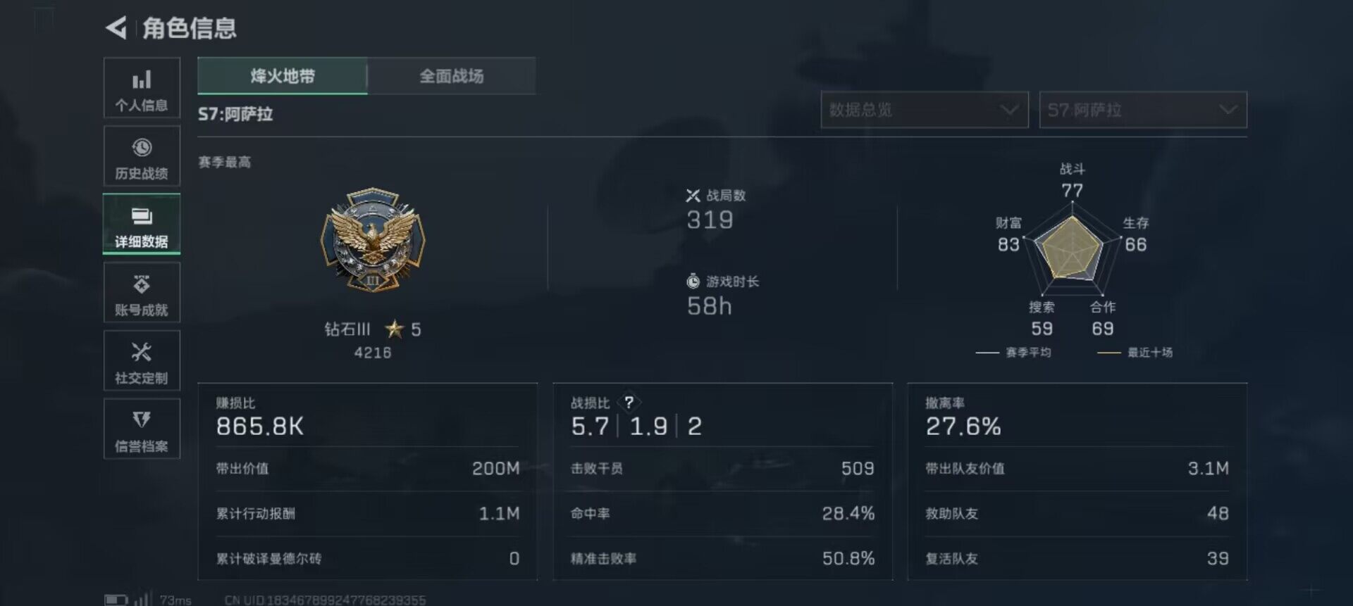 SJZQM395282三角洲行动账号详情图15