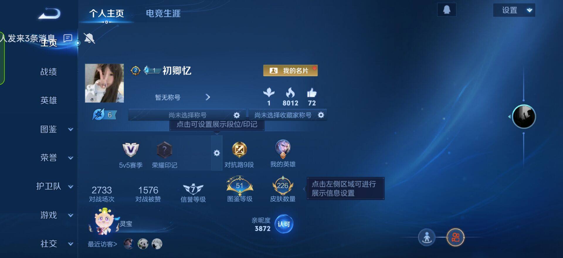 WZQM3466411王者荣耀账号详情图3