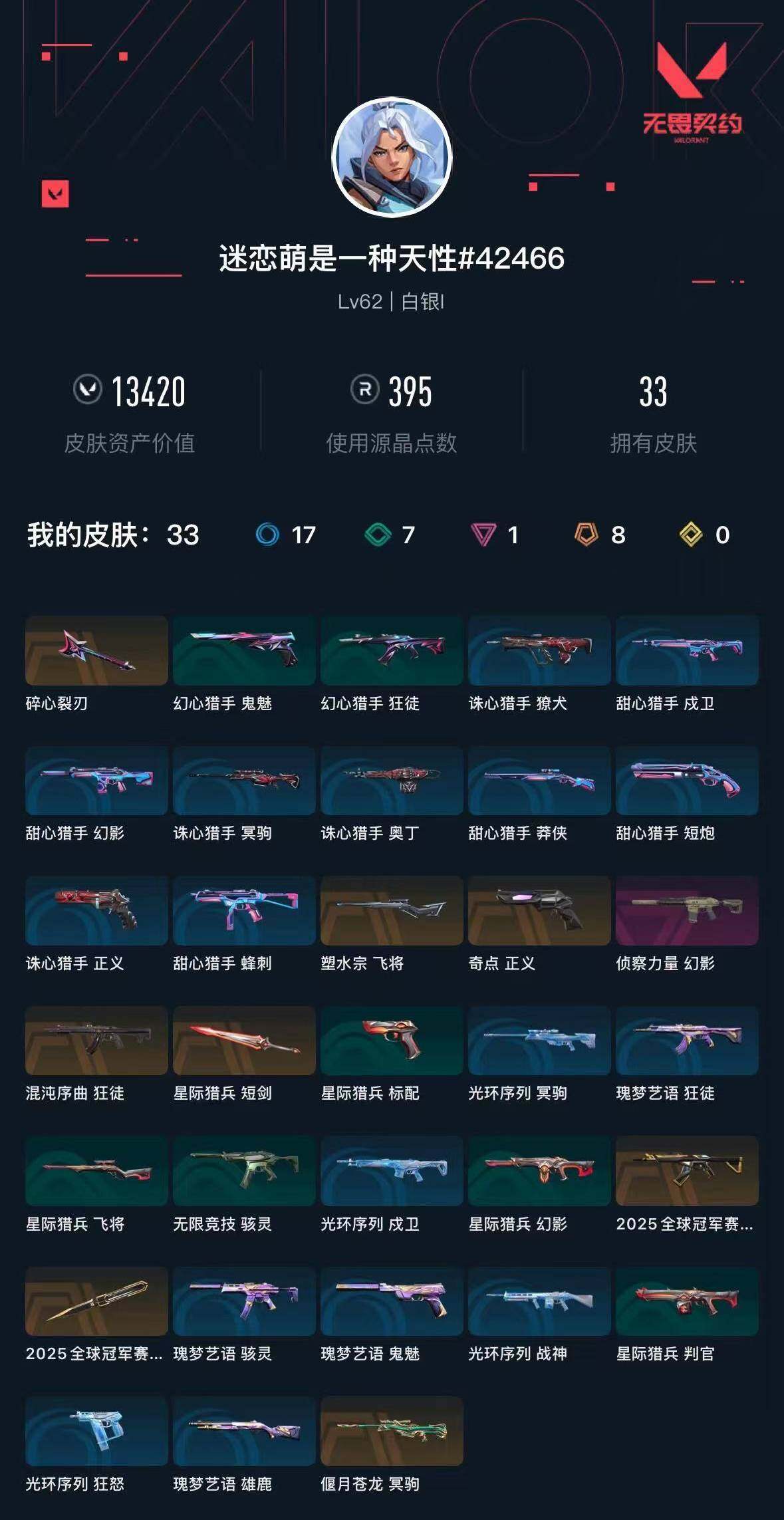 WWQXL331438无畏契约账号详情图3