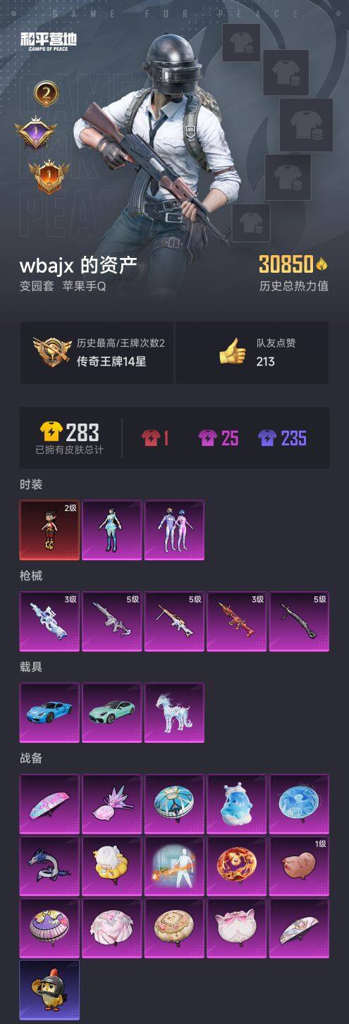 HPQM3443486和平精英账号详情图6