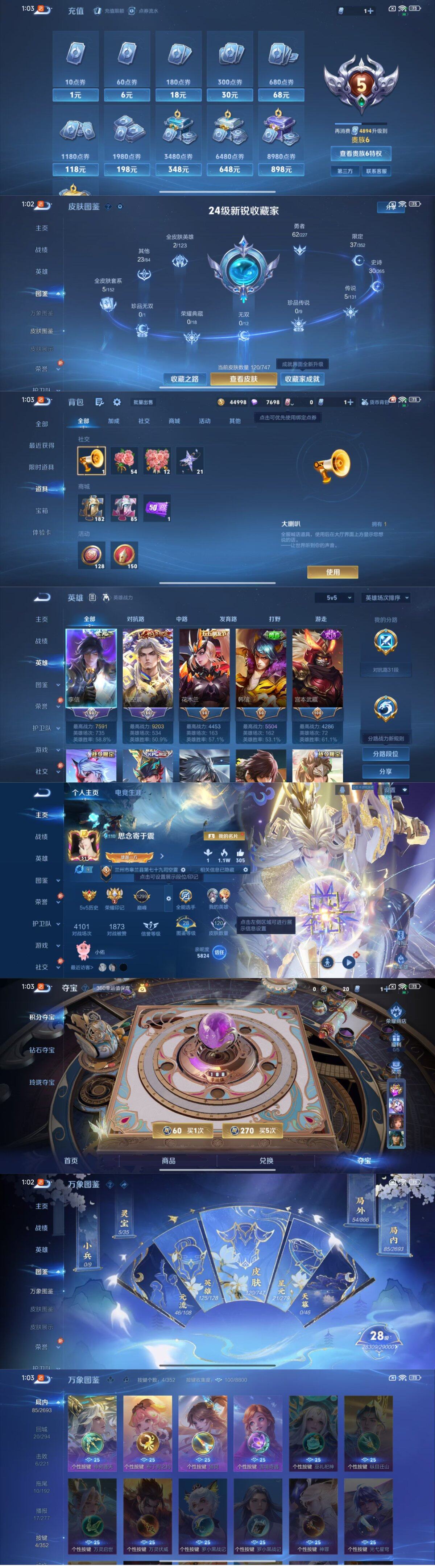 WZCMW3457342王者荣耀账号详情图2