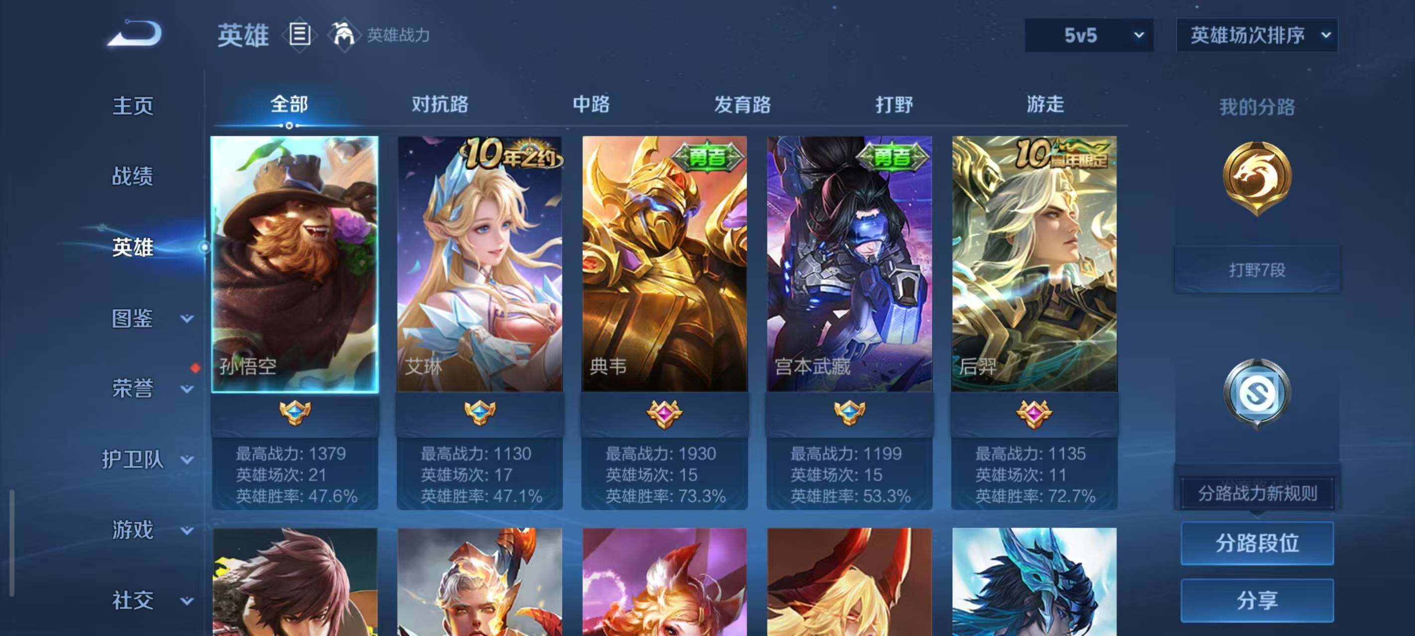 WZLX3457437王者荣耀账号详情图4