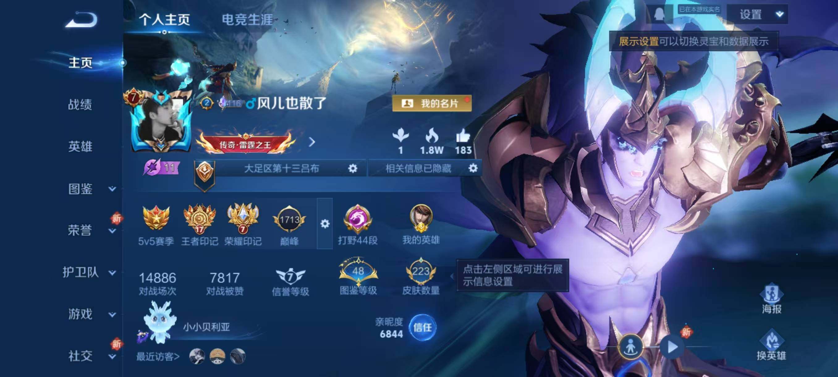 WZLX3457453王者荣耀账号详情图3