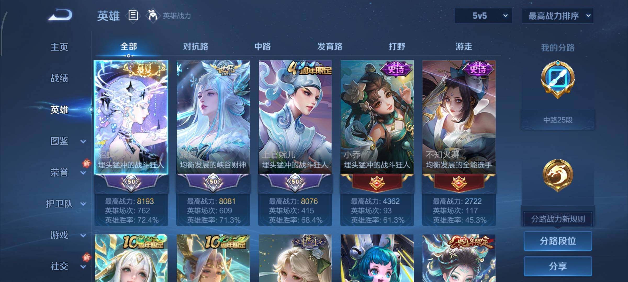 WZCMY3460299王者荣耀账号详情图3