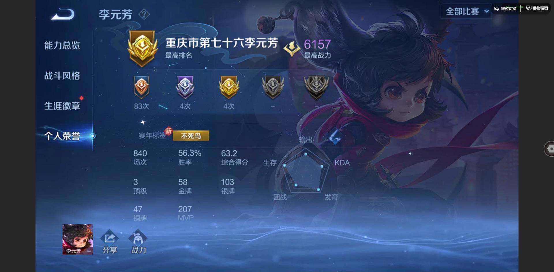 WZCMW3460663王者荣耀账号详情图5