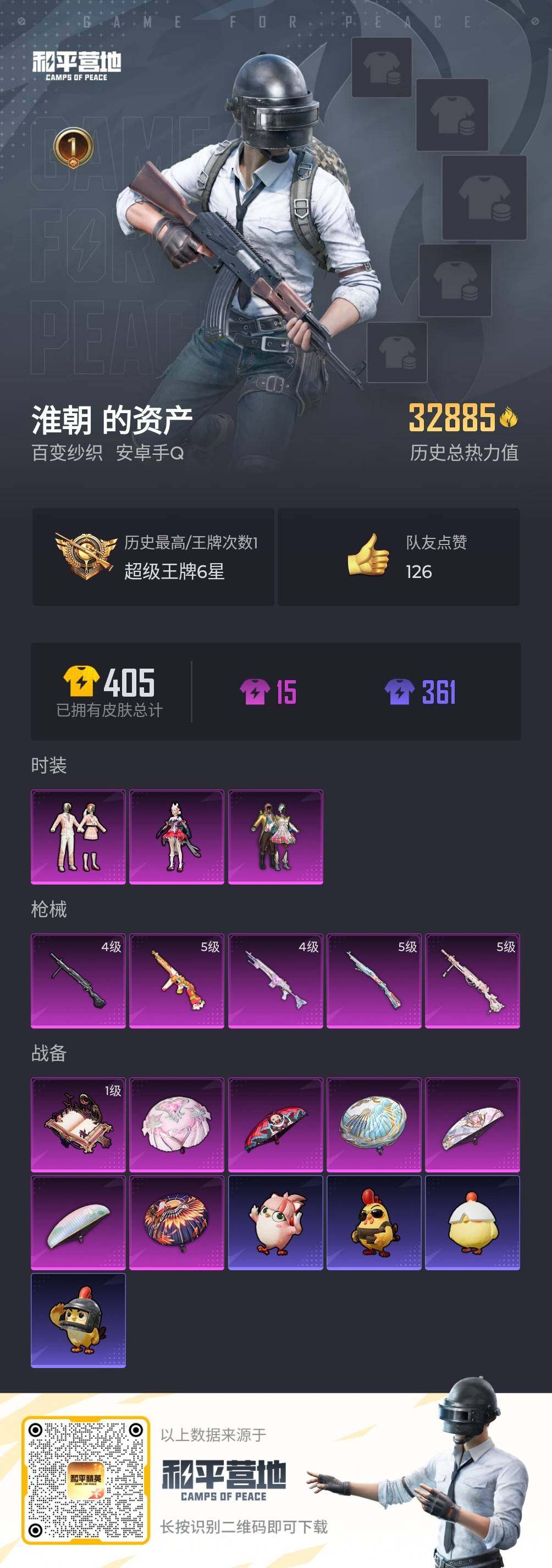 HPLE3445403和平精英账号详情图4