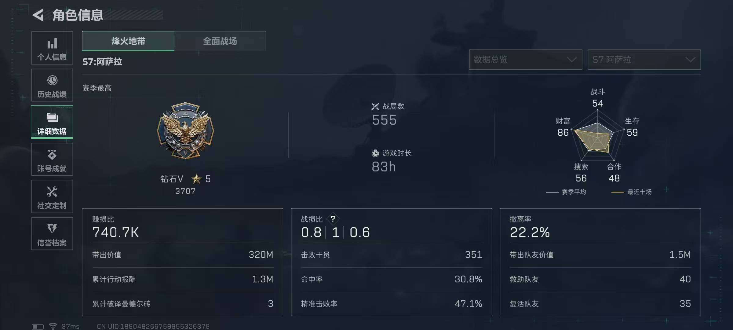 SJZQM397323三角洲行动账号详情图5