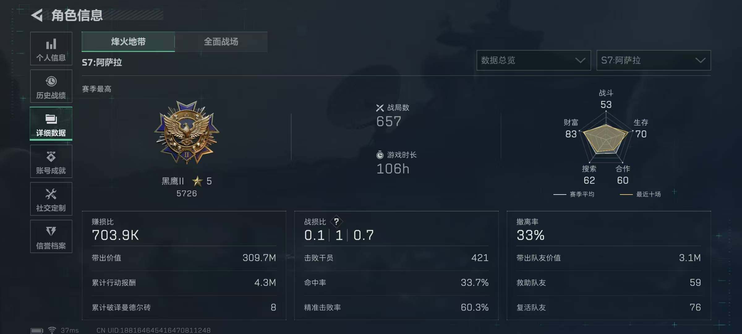 SJZQM397752三角洲行动账号详情图6