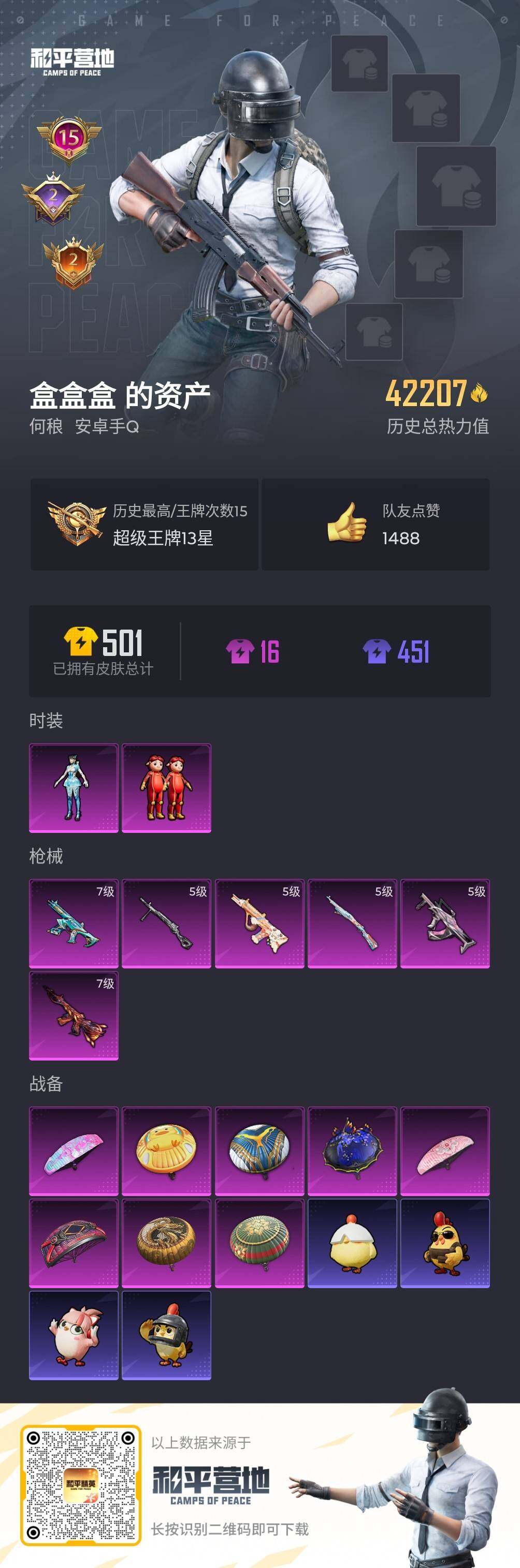 HPLE3445401和平精英账号详情图5