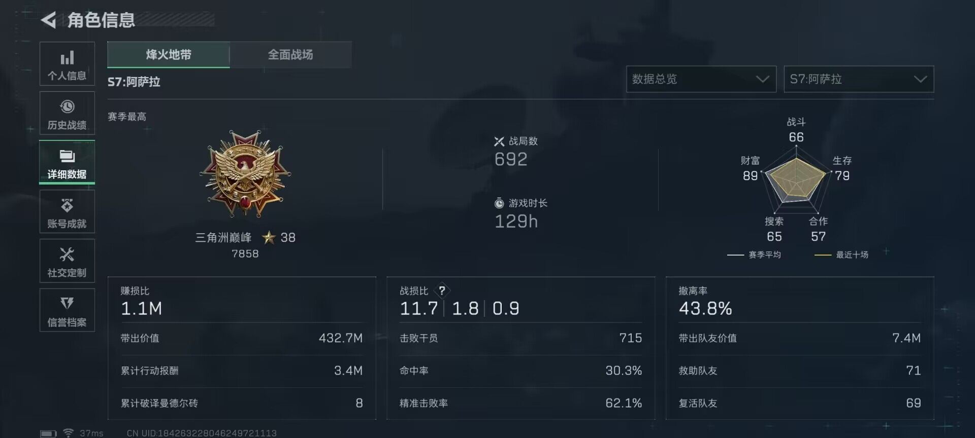 SJZQM397742三角洲行动账号详情图11