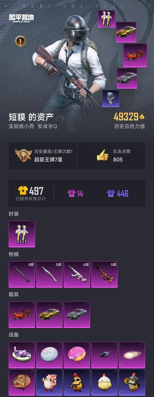 HPQM3446799和平精英账号详情图7