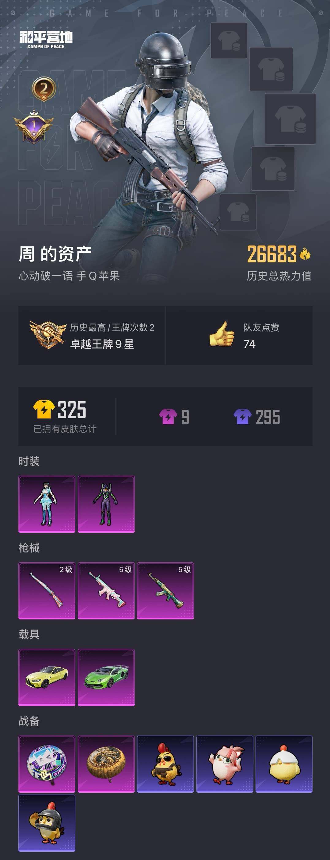 HPCMW3447314和平精英账号详情图5