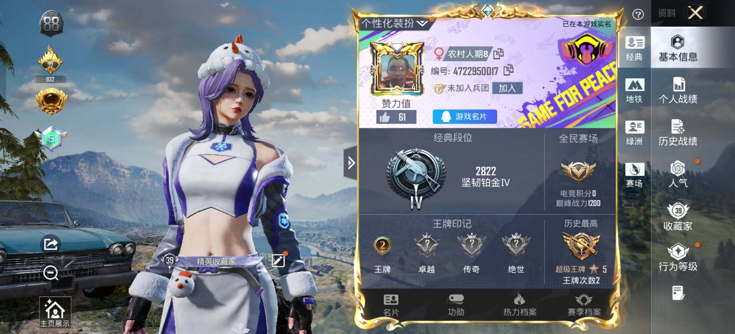 HPLX3445377和平精英账号详情图4